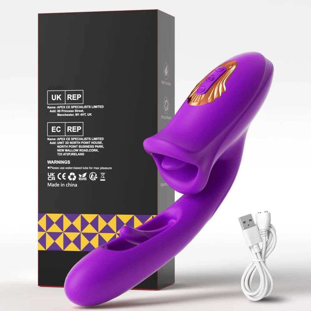 PASSION PULSE Patting Dildo Vibrator: Clit & G-Spot Stimulator