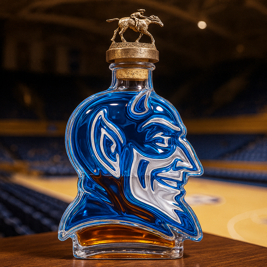 Blue Devil Whiskey Bottle