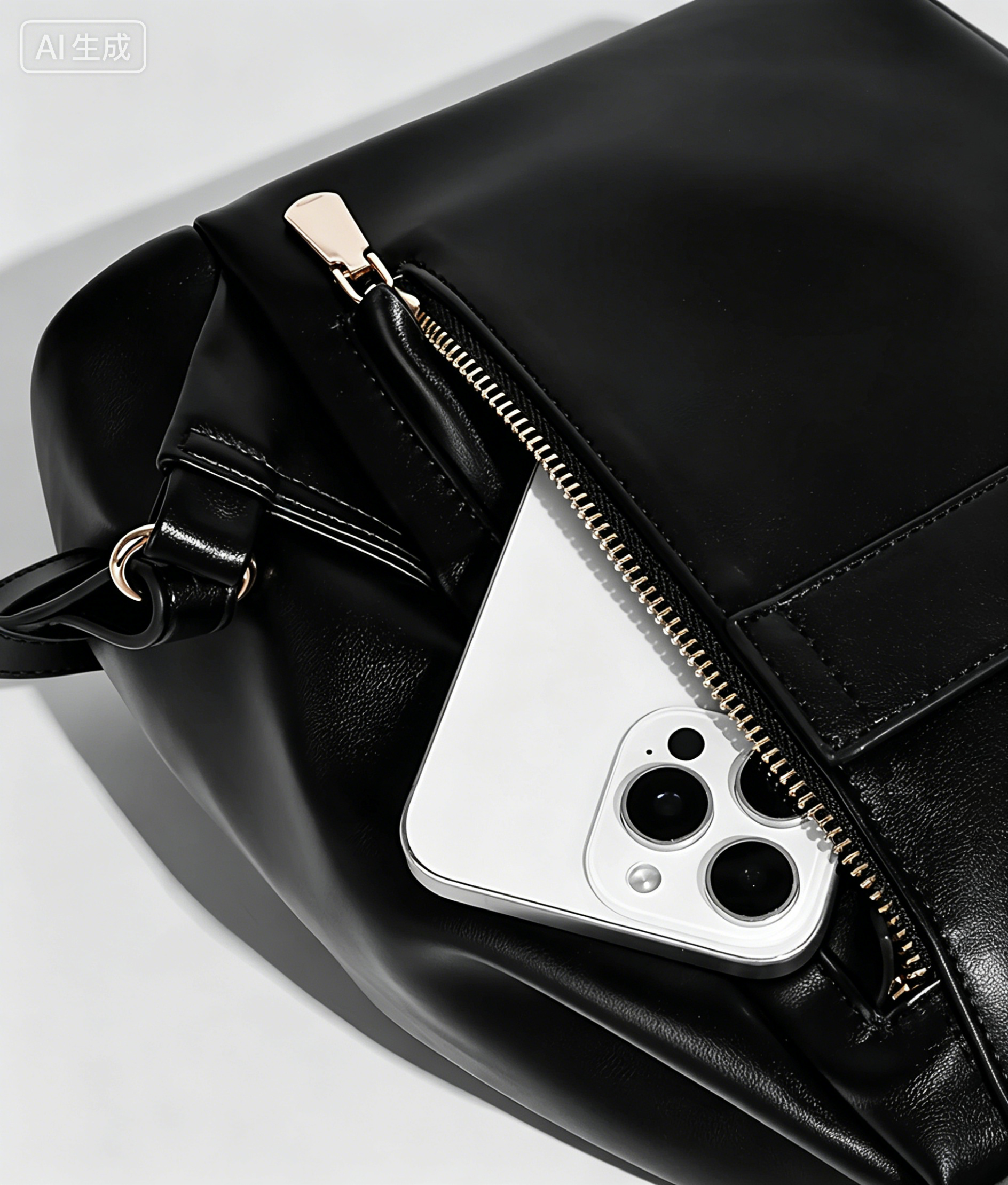 Fashionable women handbag with cowhide leather