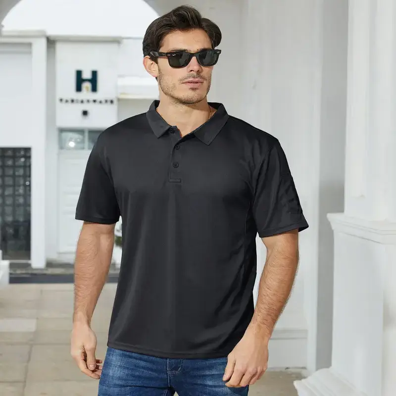 Men's Polo Shirt Quick Dry Performance Short Sleeve