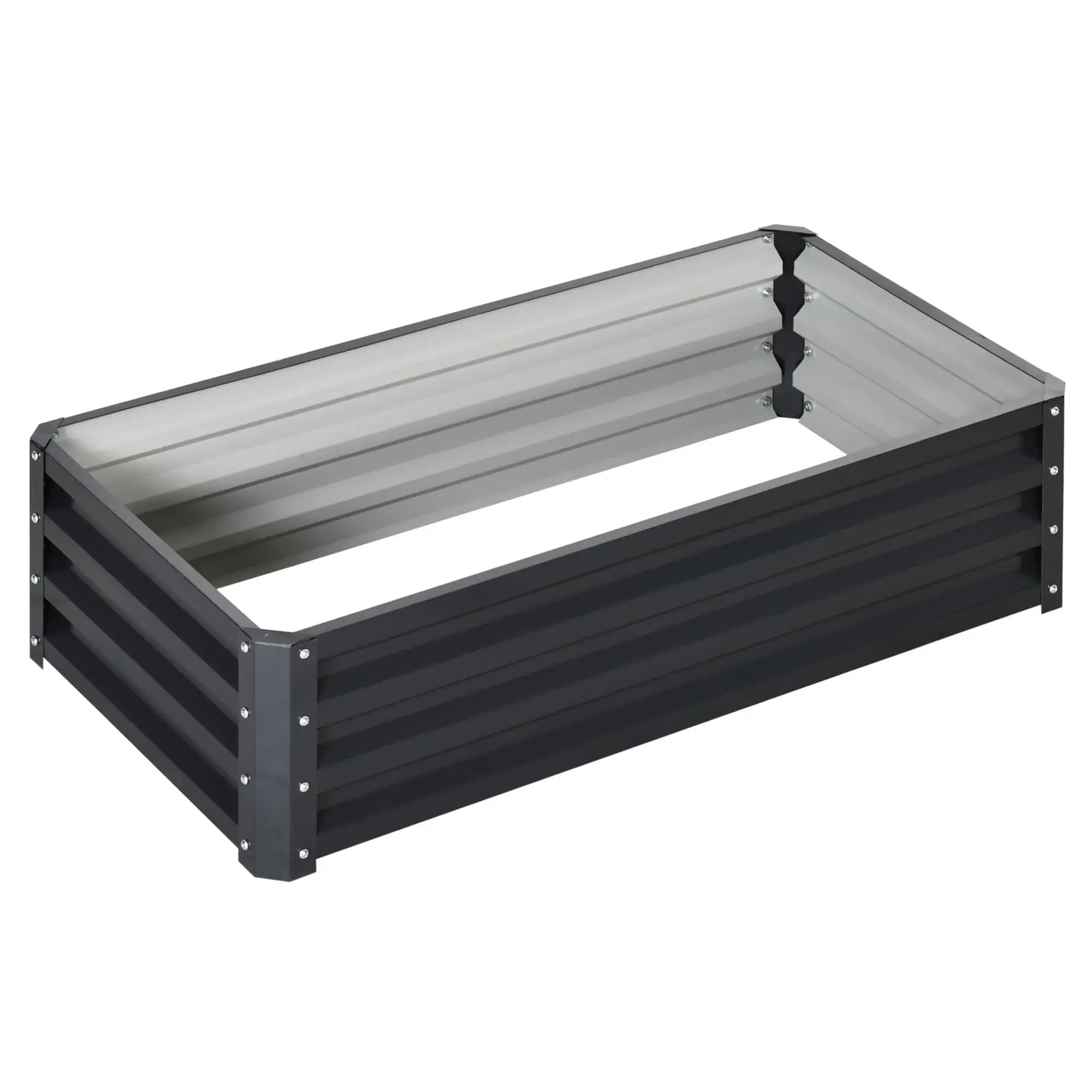 Outsunny Raised Garden Bed Box with Weatherized Steel Frame for Vegetables, Flowers, Plants and Herbs