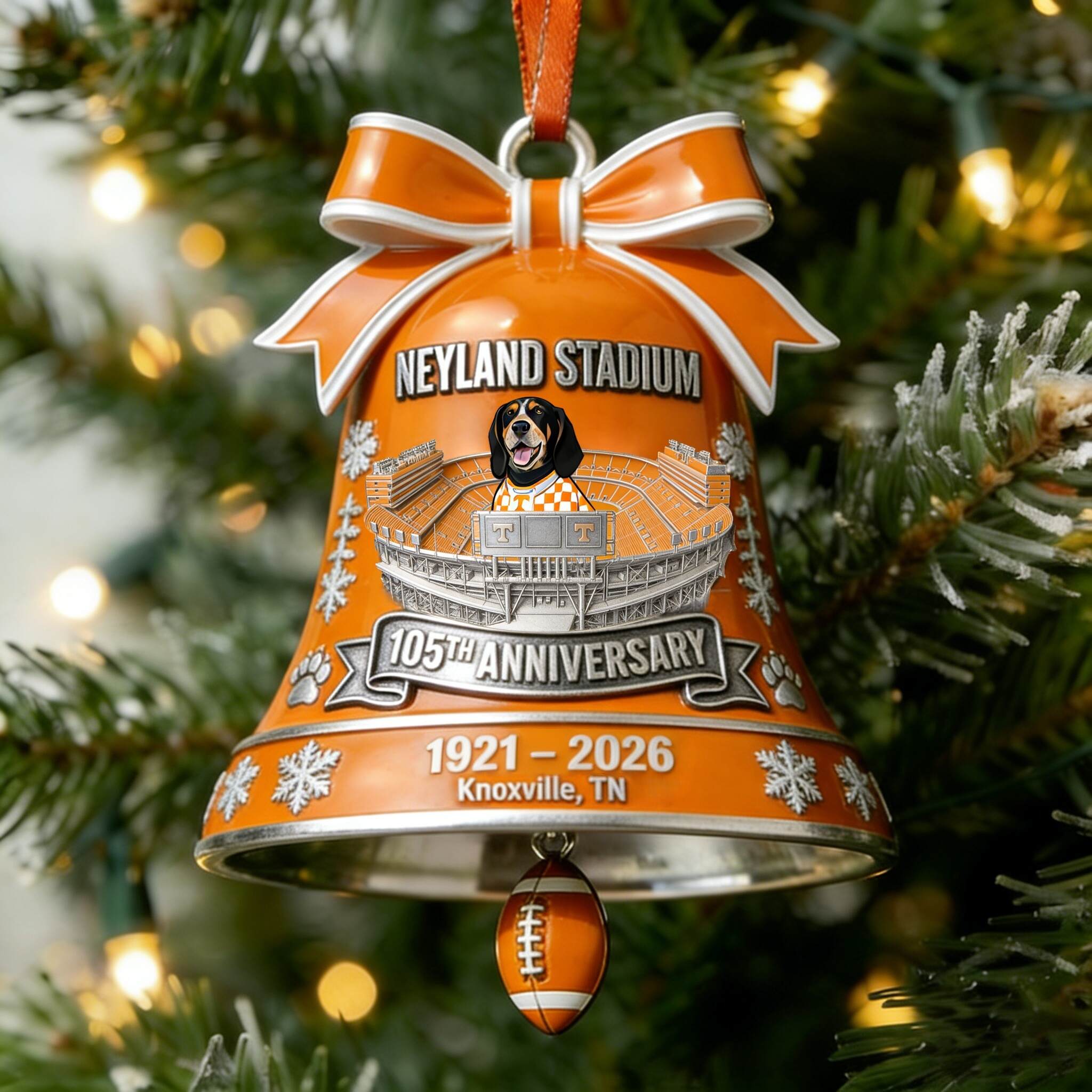 Neyland Stadium 105th Anniversary Bell Ornament