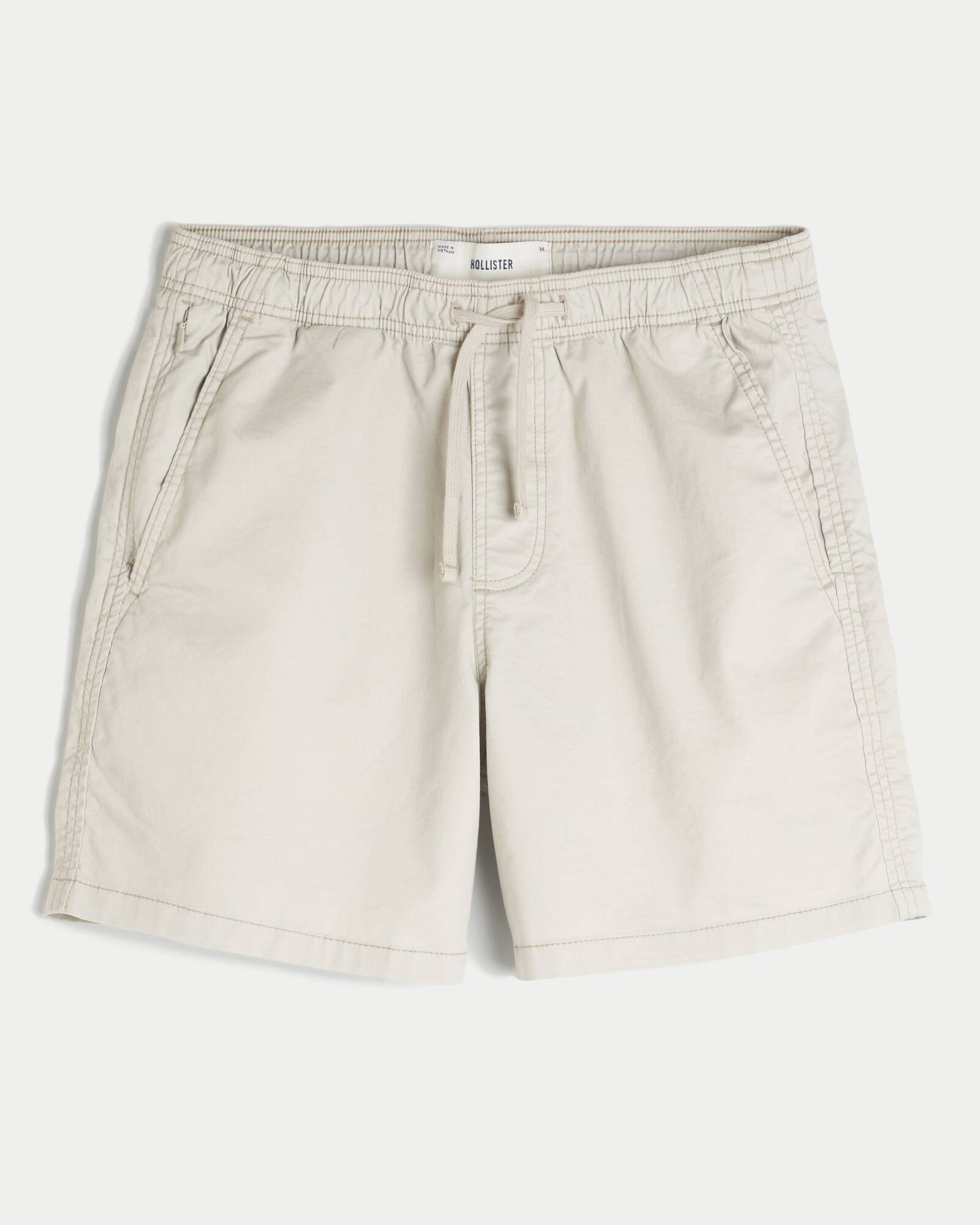 Mid-Thigh Twill Pull-On Shorts
