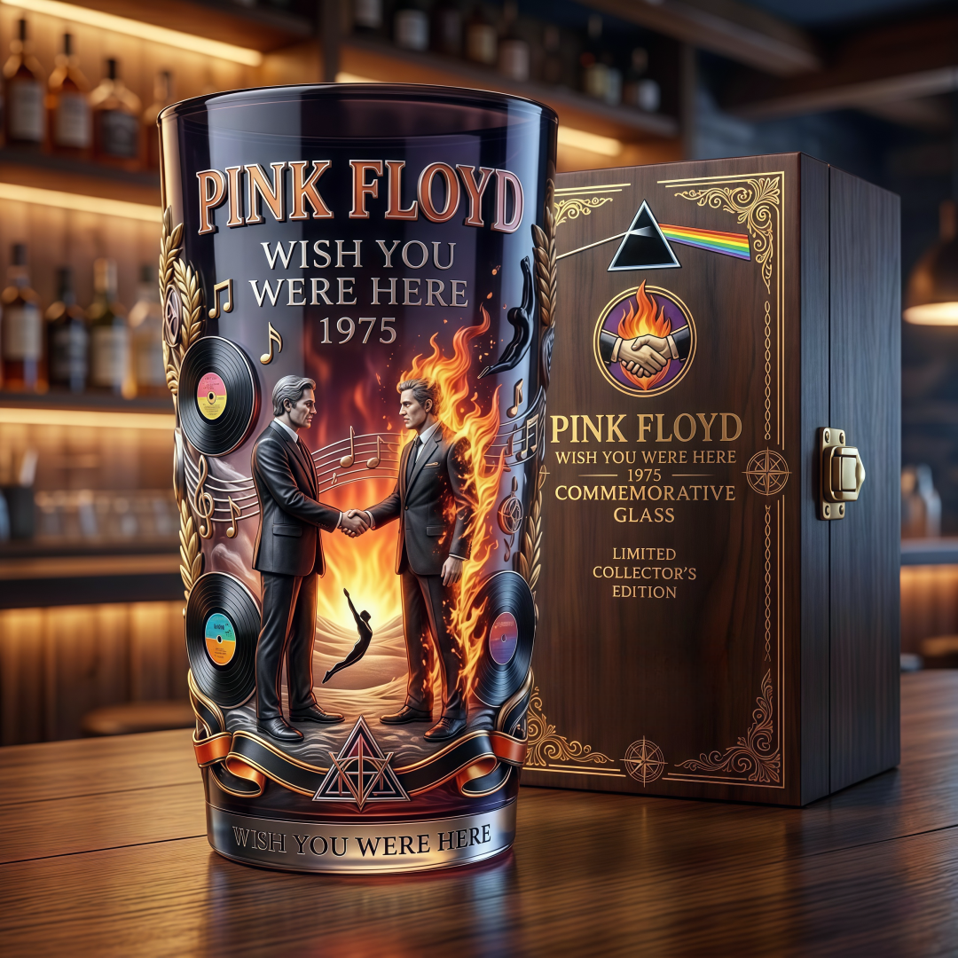 Pink Floyd Wish You Were Here 1975 Collector's Glass