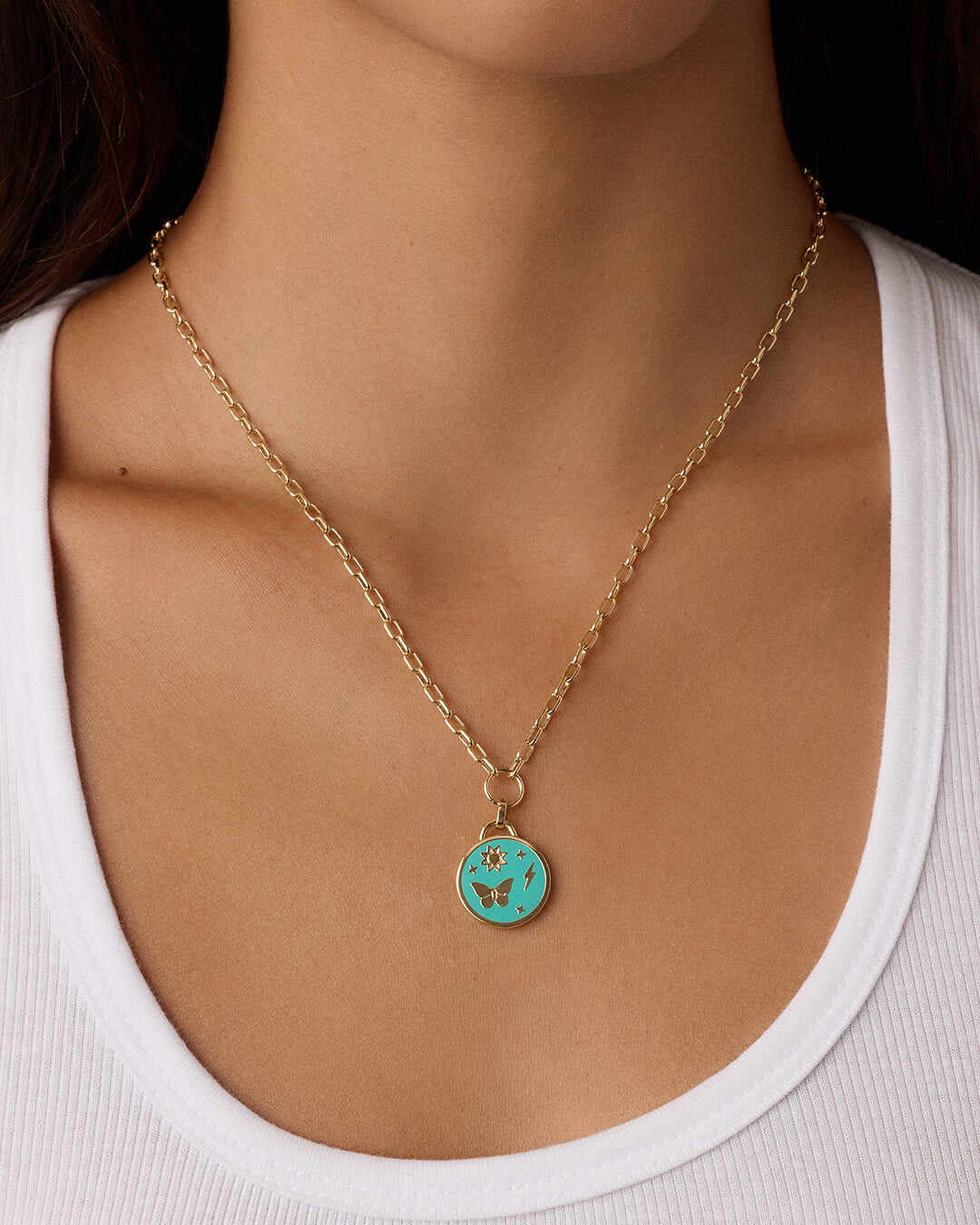 Lightning Strikes Coin Necklace