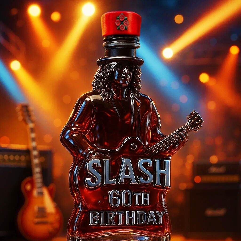 Slash 60th Birthday Commemorative Whisky Bottle