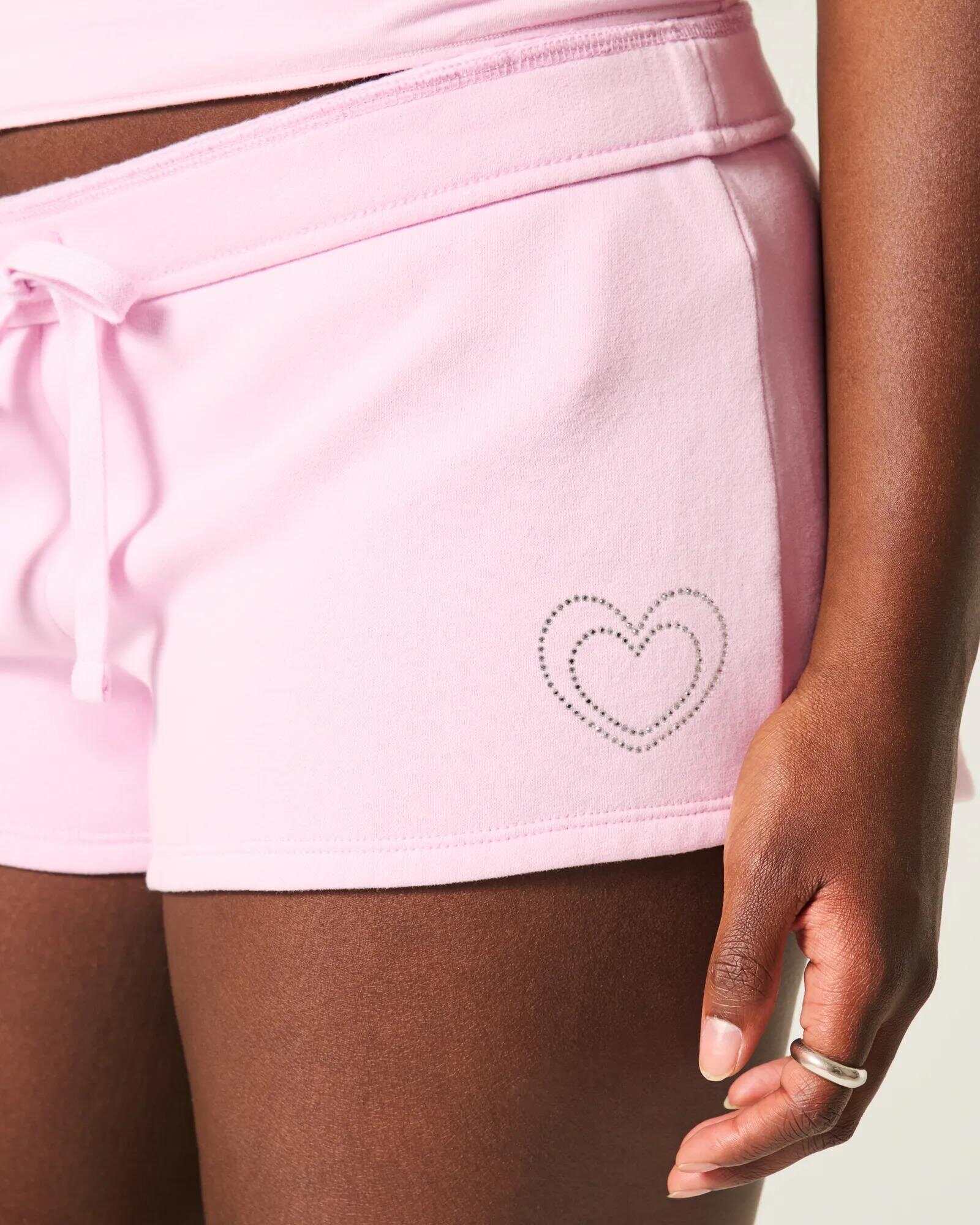Side Stripe Fleece Mini Shorts