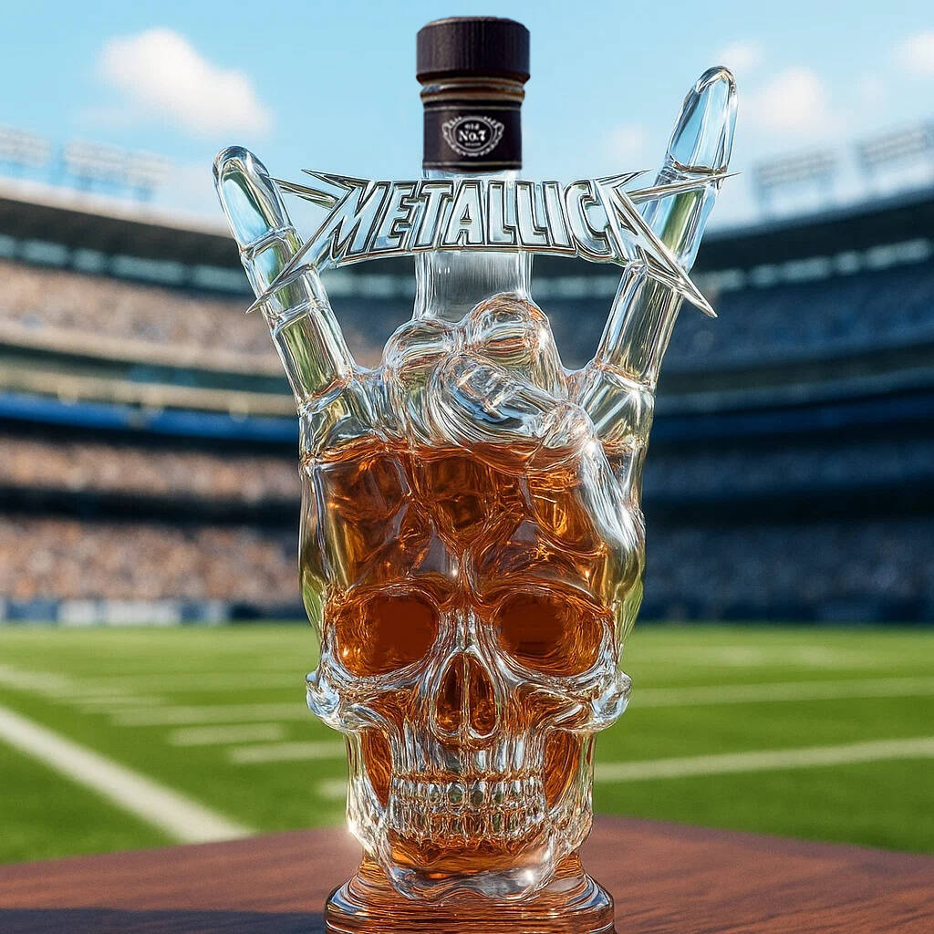 Metallica Devil Horns Whiskey Bottle