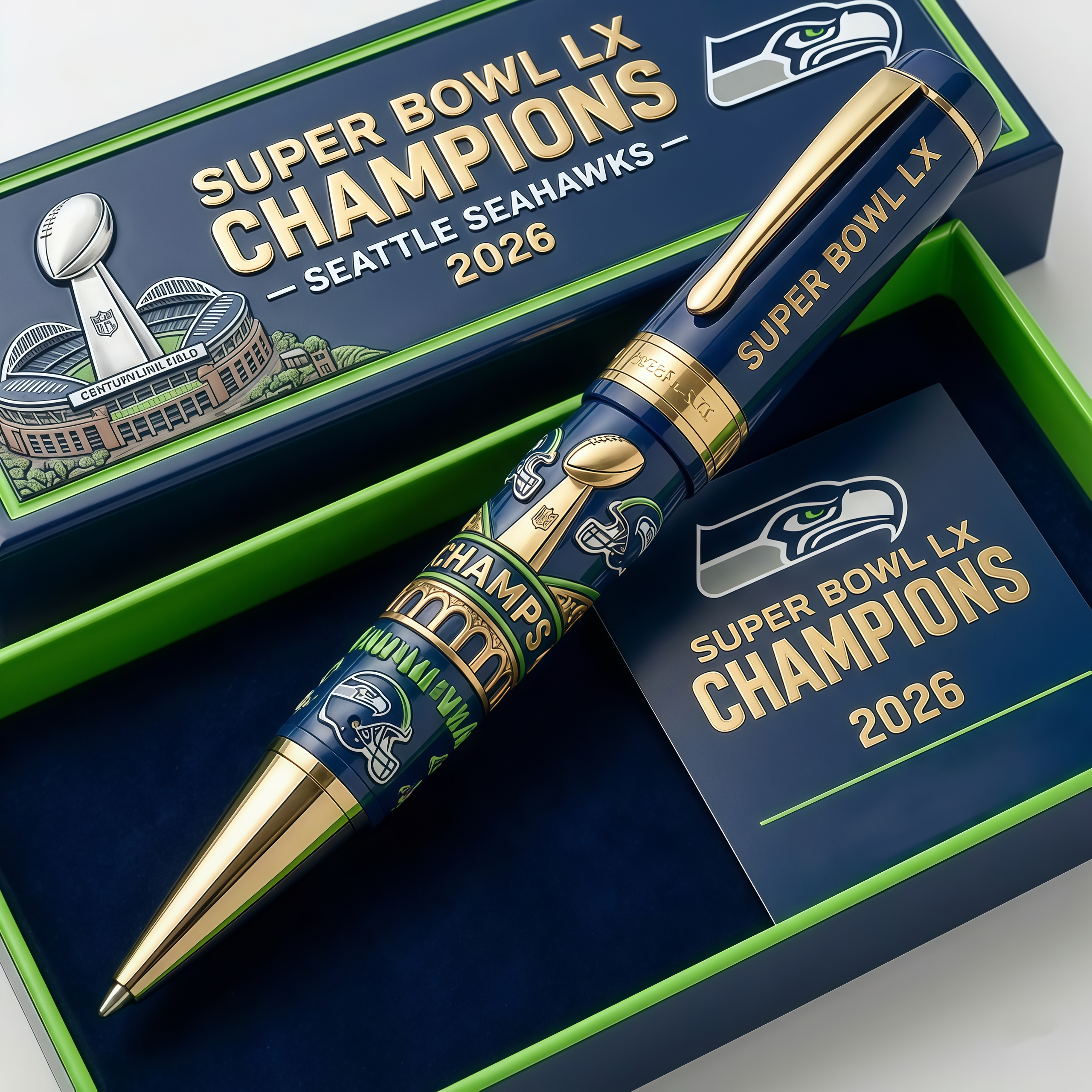 Seattle Seahawks Super Bowl LX Champions Commemorative Pen
