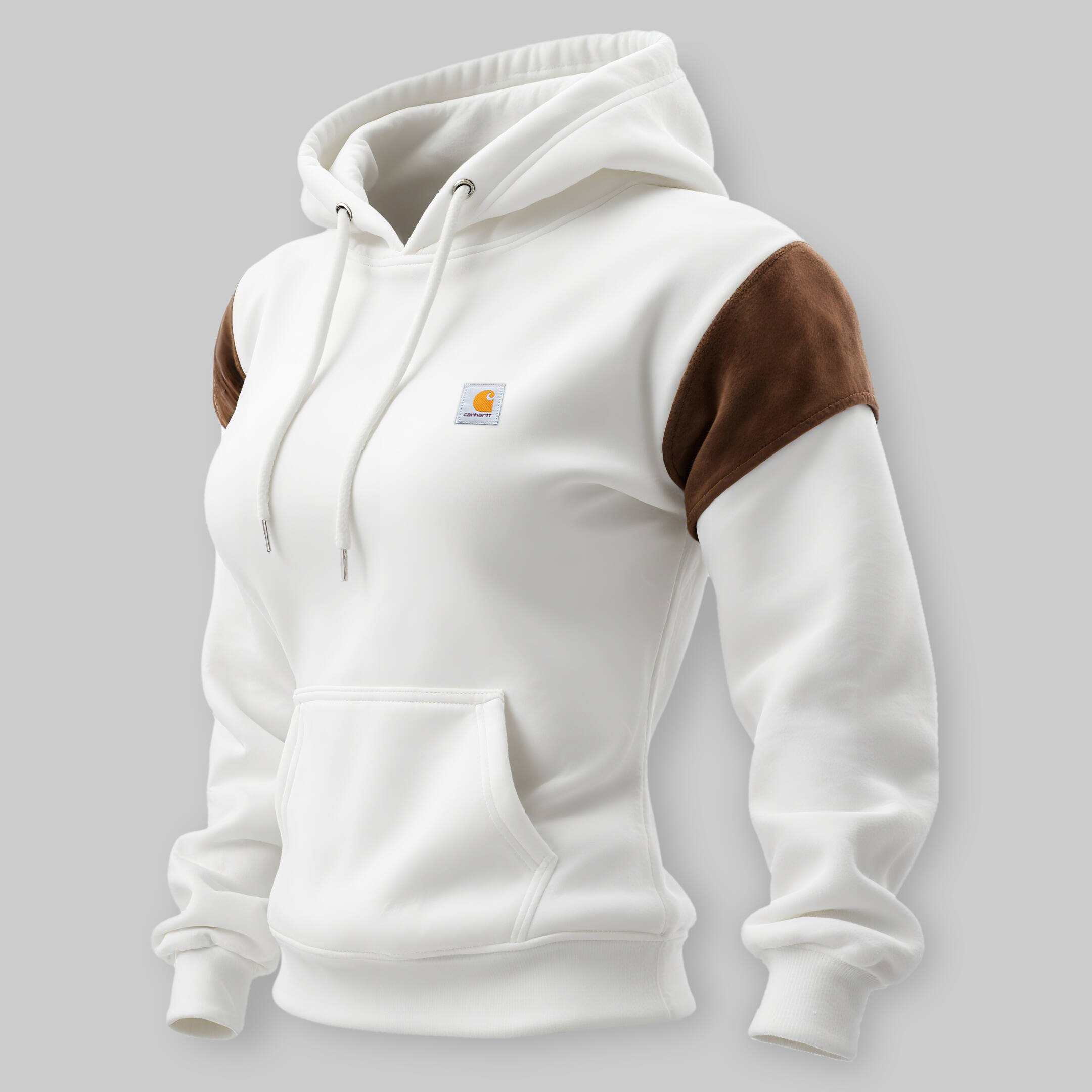 Women's Retro Western Style Contrast Panel Hooded Sweatshirt