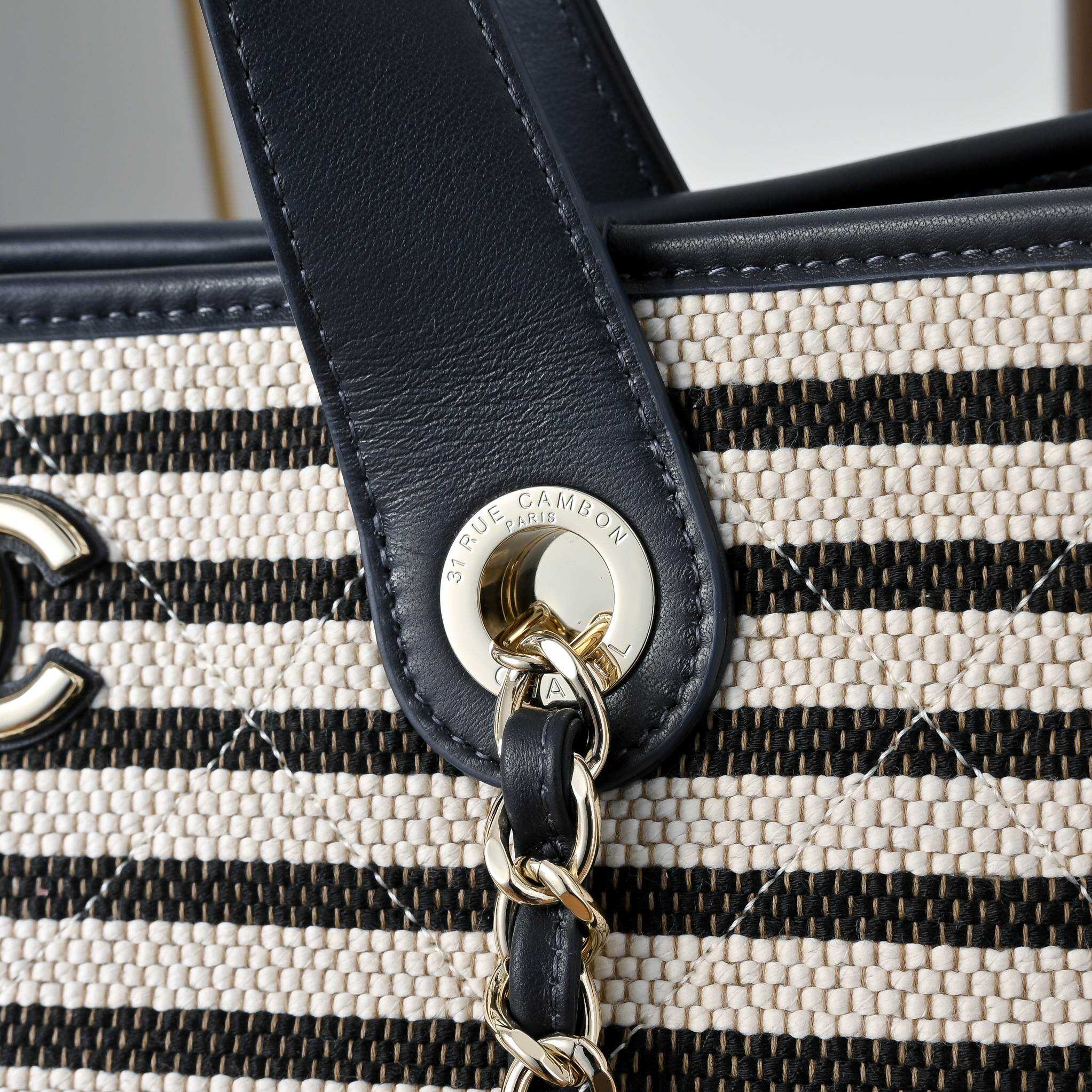 Striped Linen Beach Tote & Shopper Series