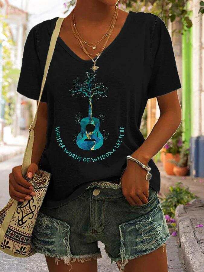 Whisper Words Of Wisdom Let It Be Art Casual T-shirt