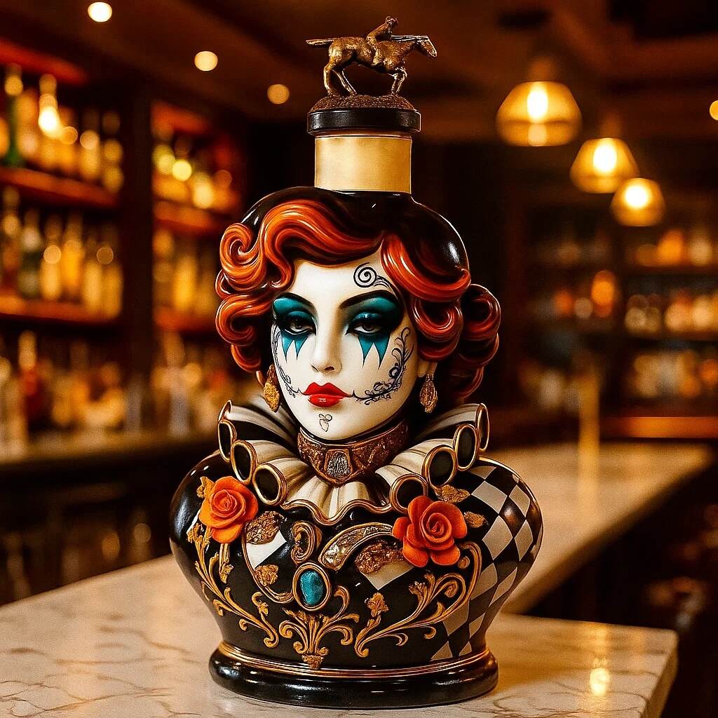 Clown Queen Whiskey Bottle