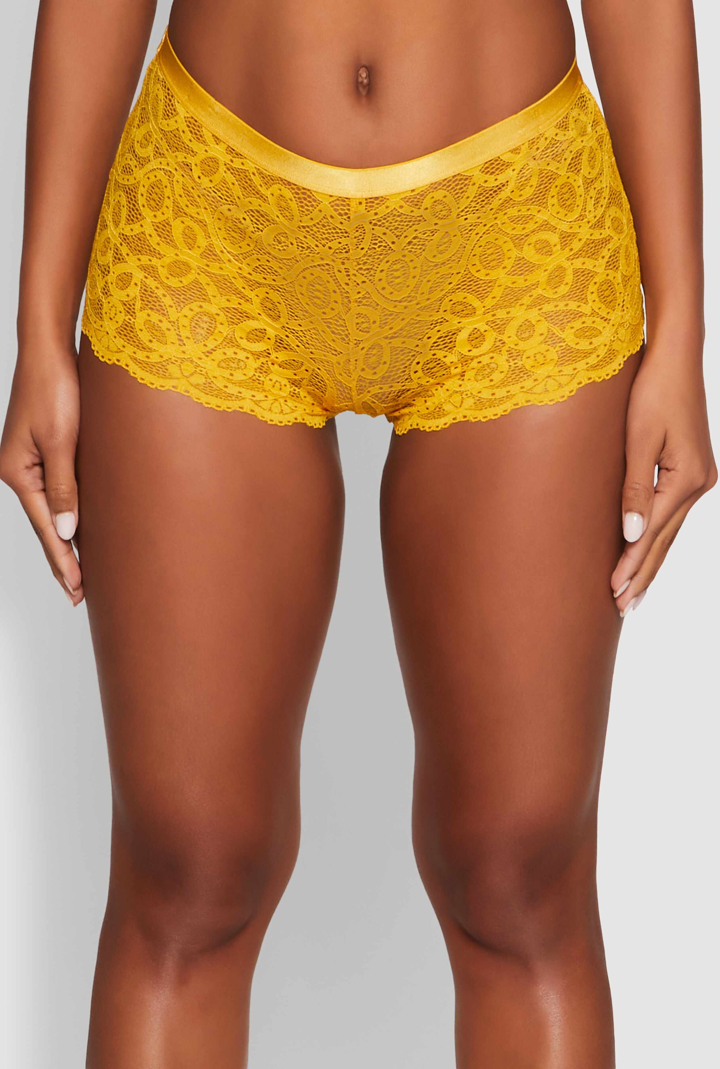Geometric Lace Boyshort Panties