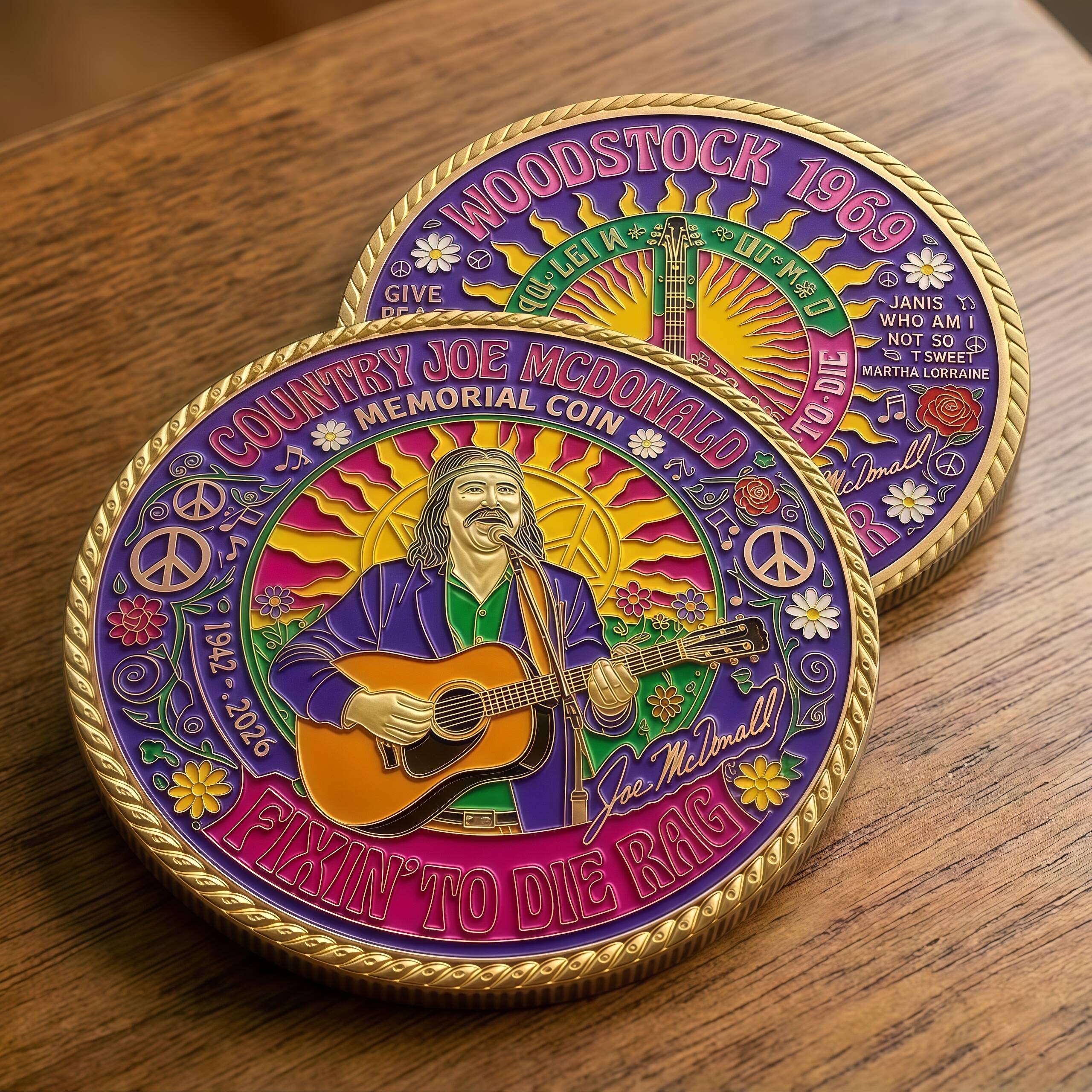 Country Joe McDonald Memorial Coin