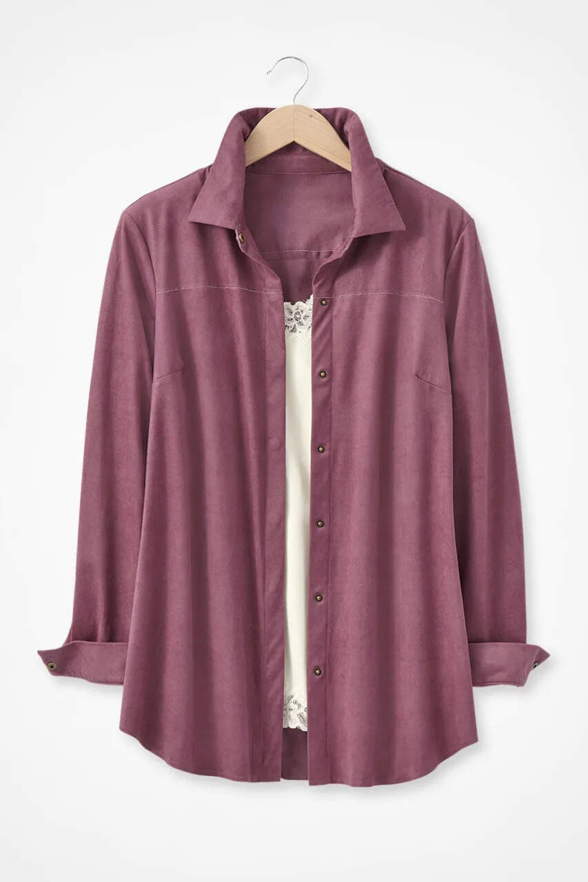 Faux Suede Big Shirt