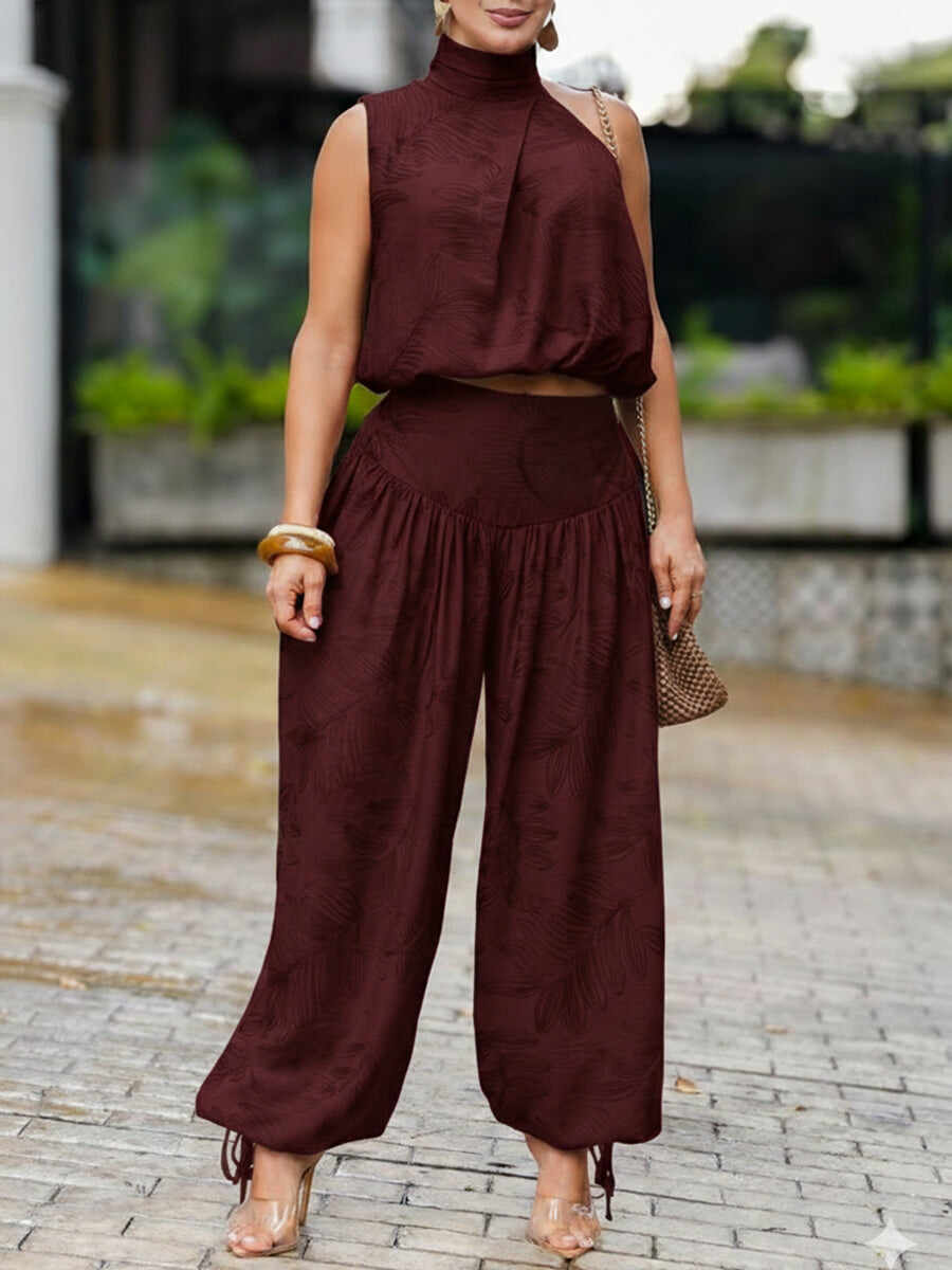 🔥Summer Arrivals🌟Women's Casual Linen And Cotton Sleeveless Top And Pants Two-piece Set