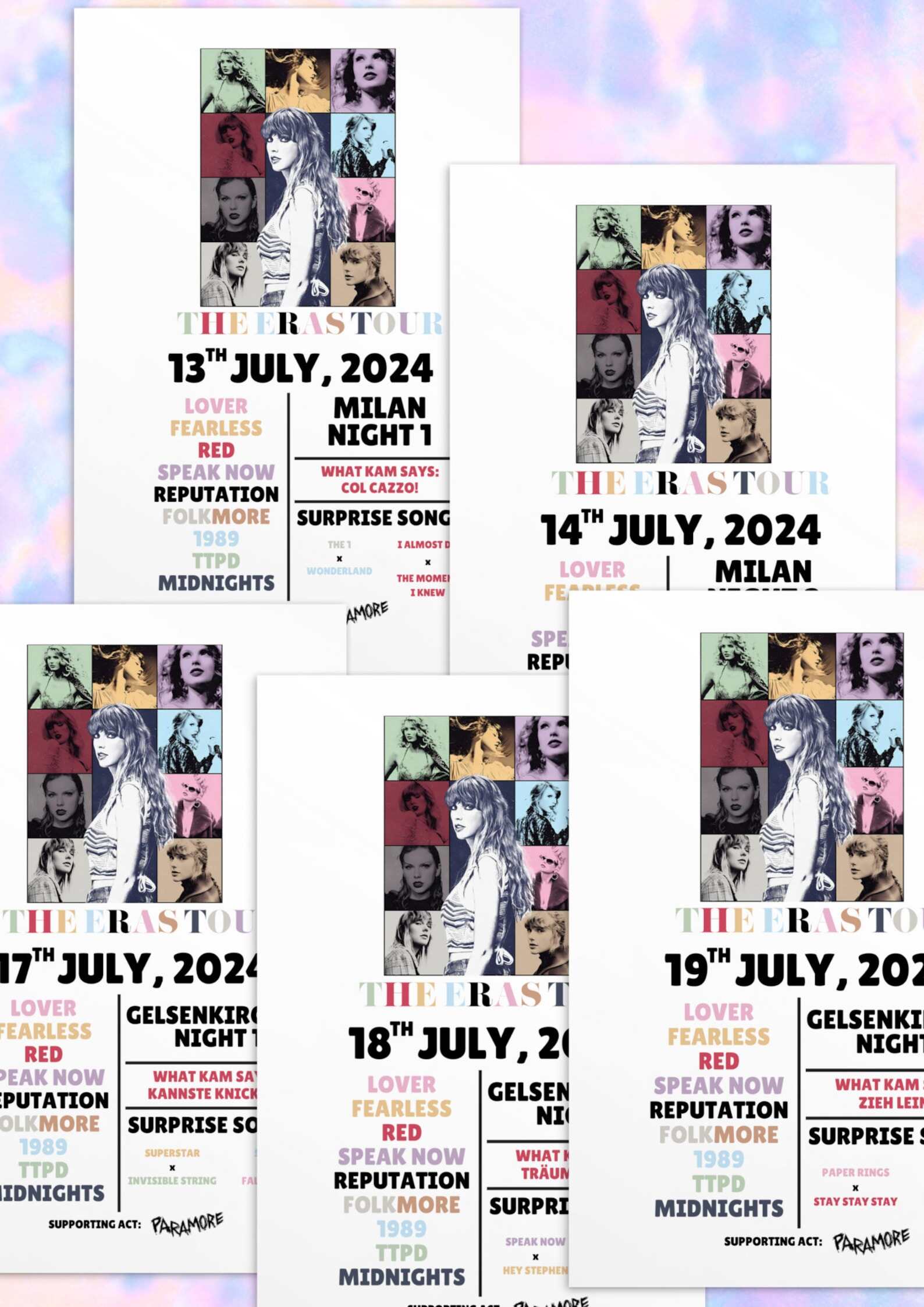 Taylor Eras Tour Postcard Concert Memorabilia-The European Leg!