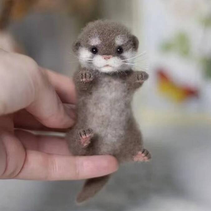 🦦Cute Mini Needle Felted Otter
