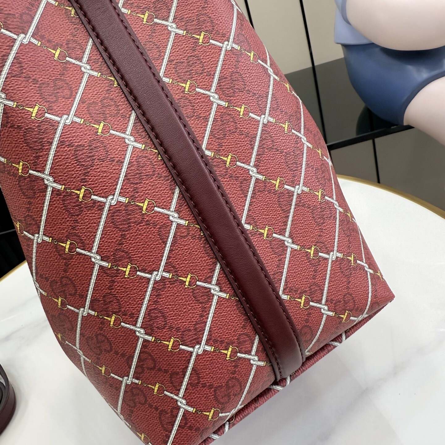 Anaconda Red & Pink Crossbody Bag | Dual Compartments + Center Zip Pocket | Detachable