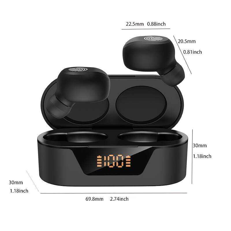 TWS Waterproof Headset Wireless Sport Headset , Mobile Phone Hi Fi Stereo Music With Microphone Noise Reduction Display For Moblie Phone.  Goodlooking Thoughtful Gift For Men/Women/ Girlfriend/Boyfriend/Friend/Birthday Gift