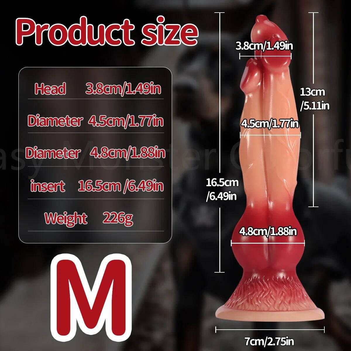 Colorful Dog Knot Dildo - Fantasy Wolf-Inspired Design for Couples