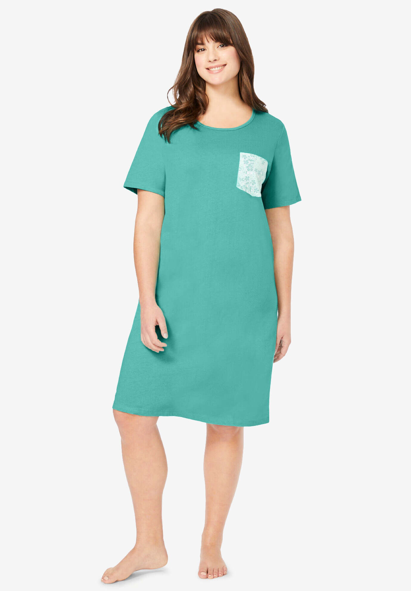 Printed Sleepshirt with Pocket