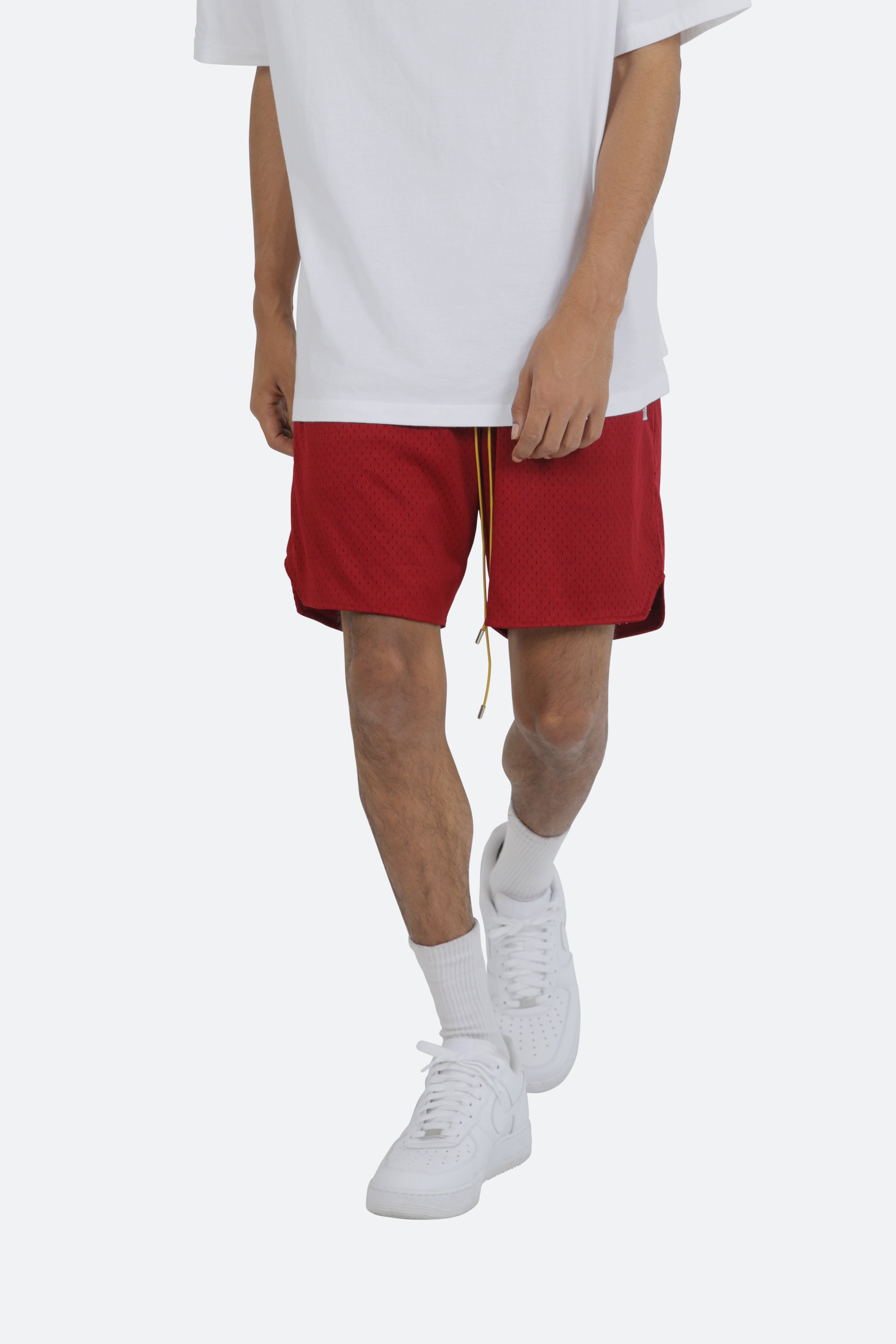 Basic Mesh Shorts - Red
