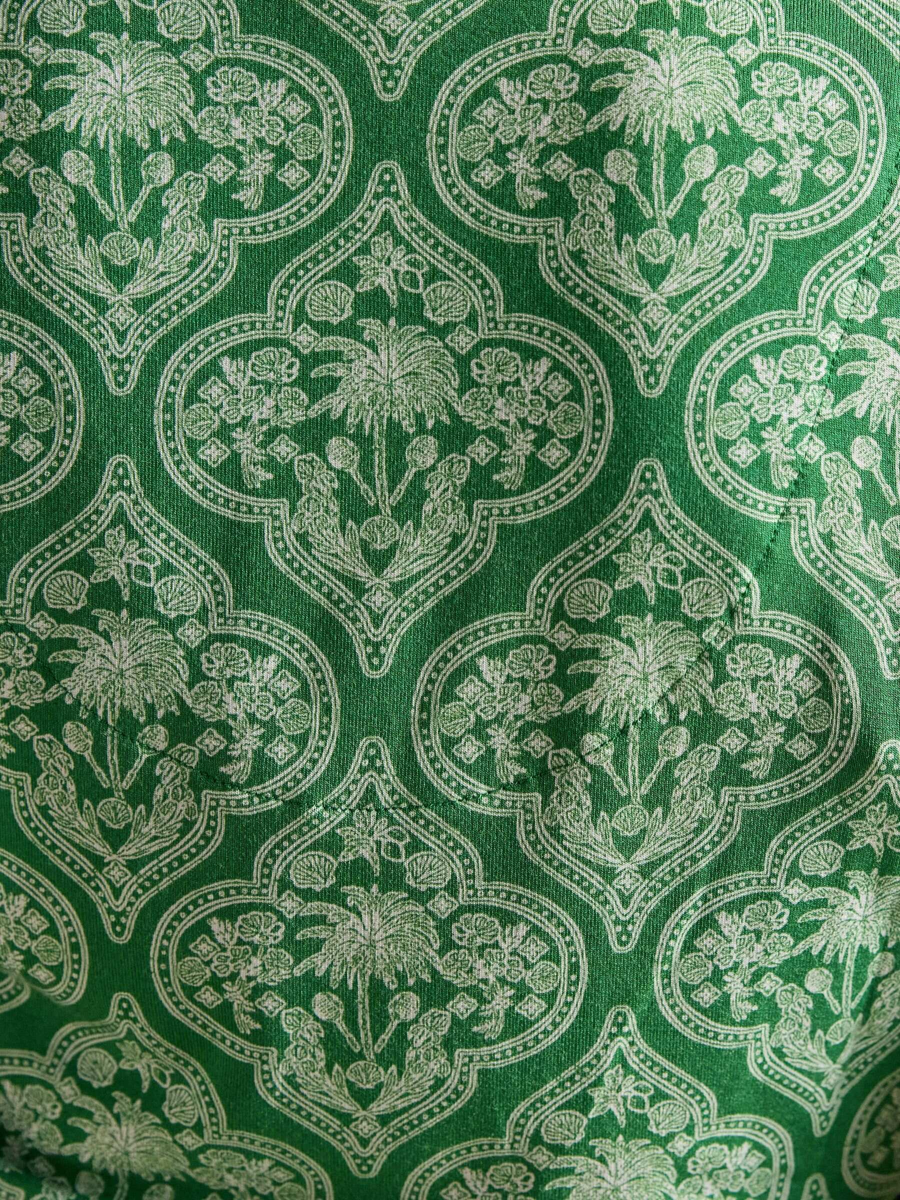 Nia Green Wrap Front Jersey Top