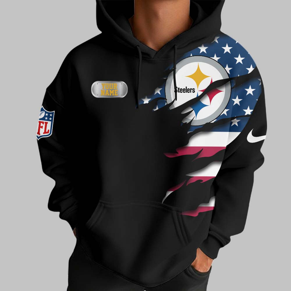 Pittsburgh Steelers | Premium NFL Customizable Skull Hoodie MM