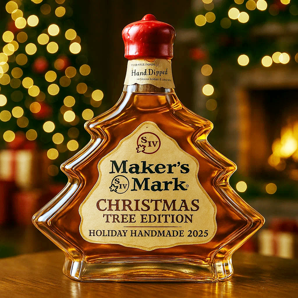 Christmas Tree Whiskey Bottle