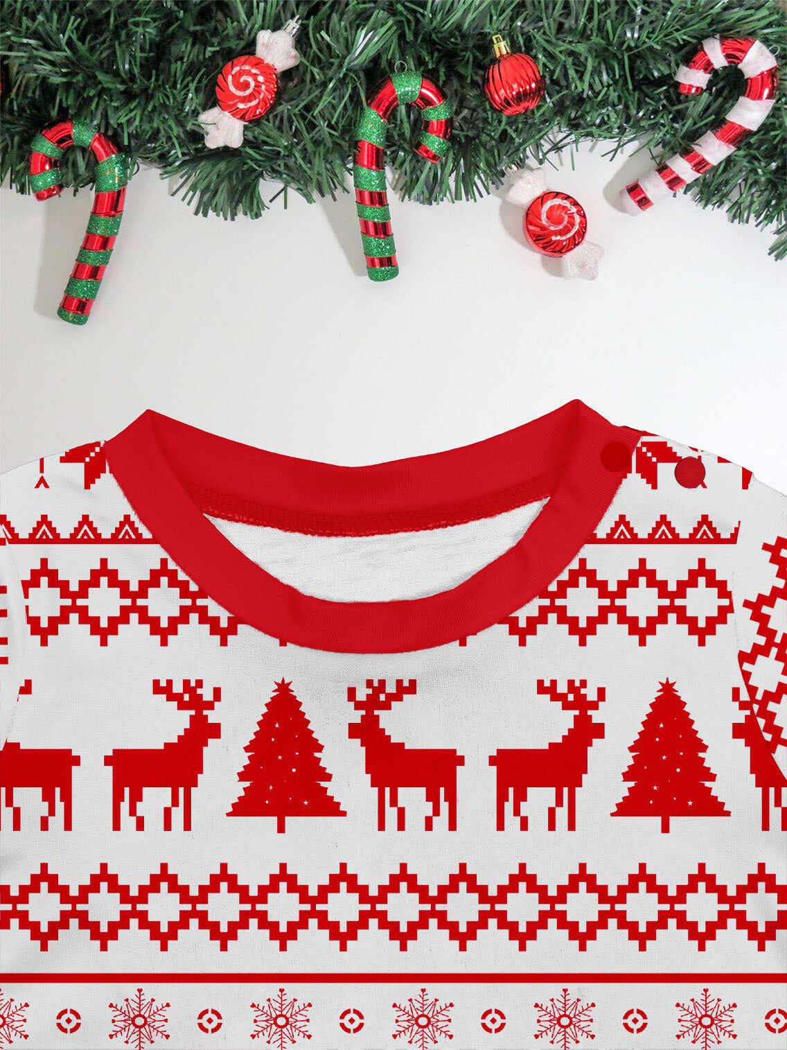 Moose Cartoon Printed Family Matching Christmas Pajamas Sets