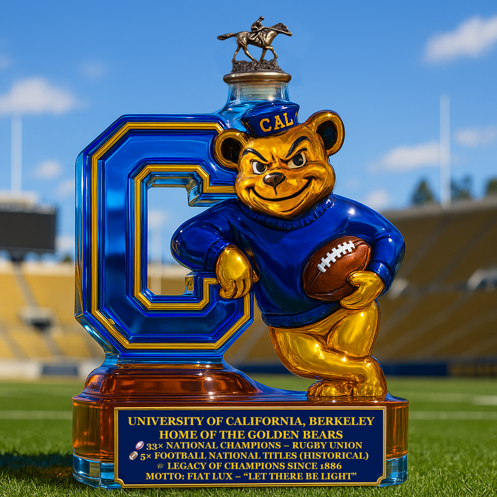 🏈🐻California Golden Bears Glory Whiskey Bottle