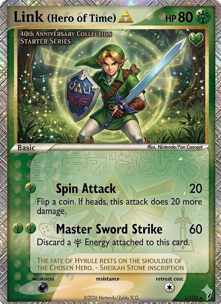 The Legend of Zelda 40th Anniversary Legacy TCG Cards
