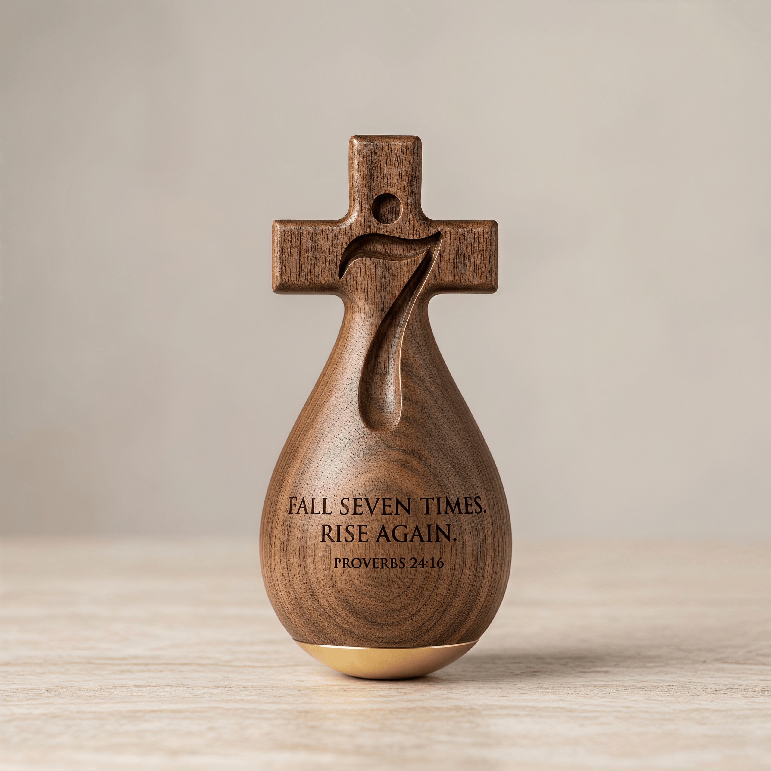 Proverbs 24:16 – Faithful Roly-Poly Ornament