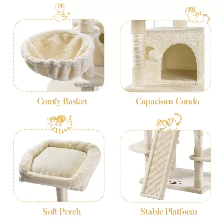 Lima Pet Heavy Duty 68 Inch Multi-Level Cat Tree
