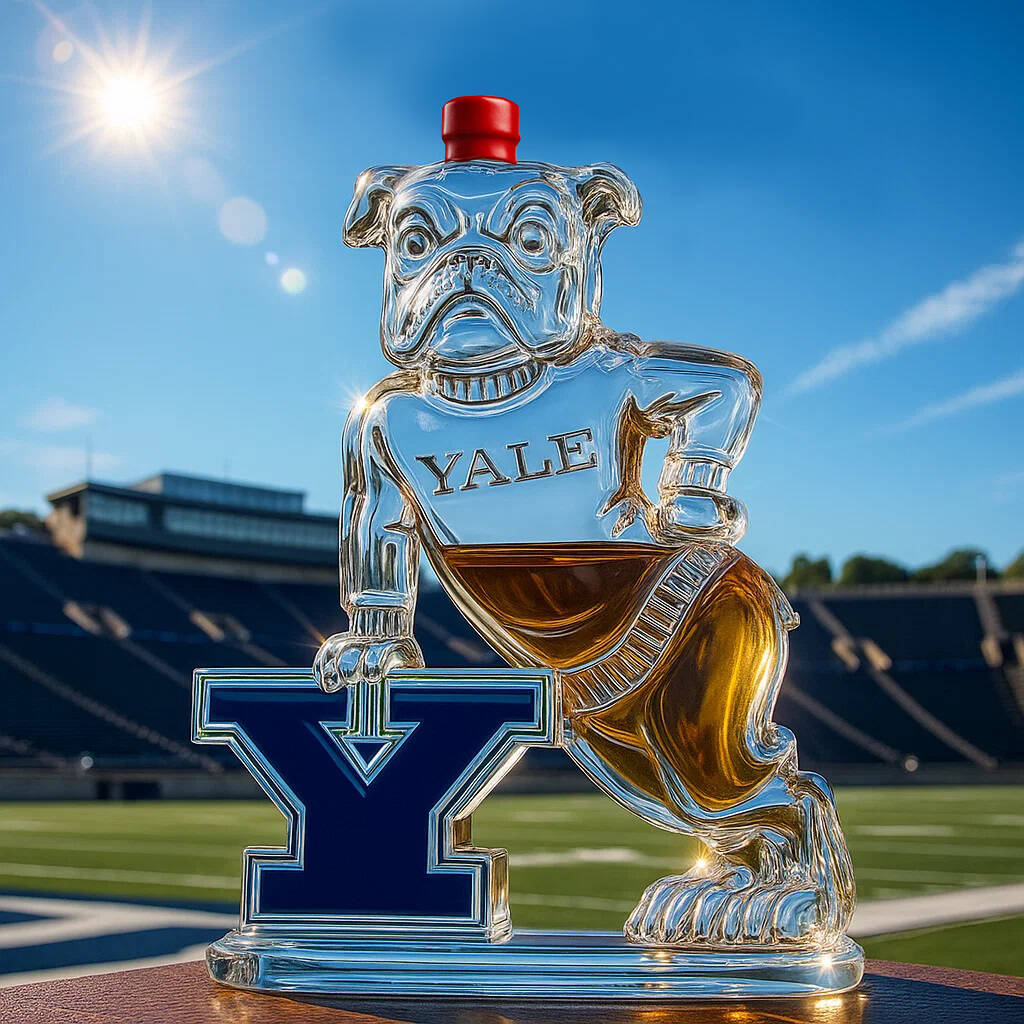 Yale Bulldogs Whisky Bottle