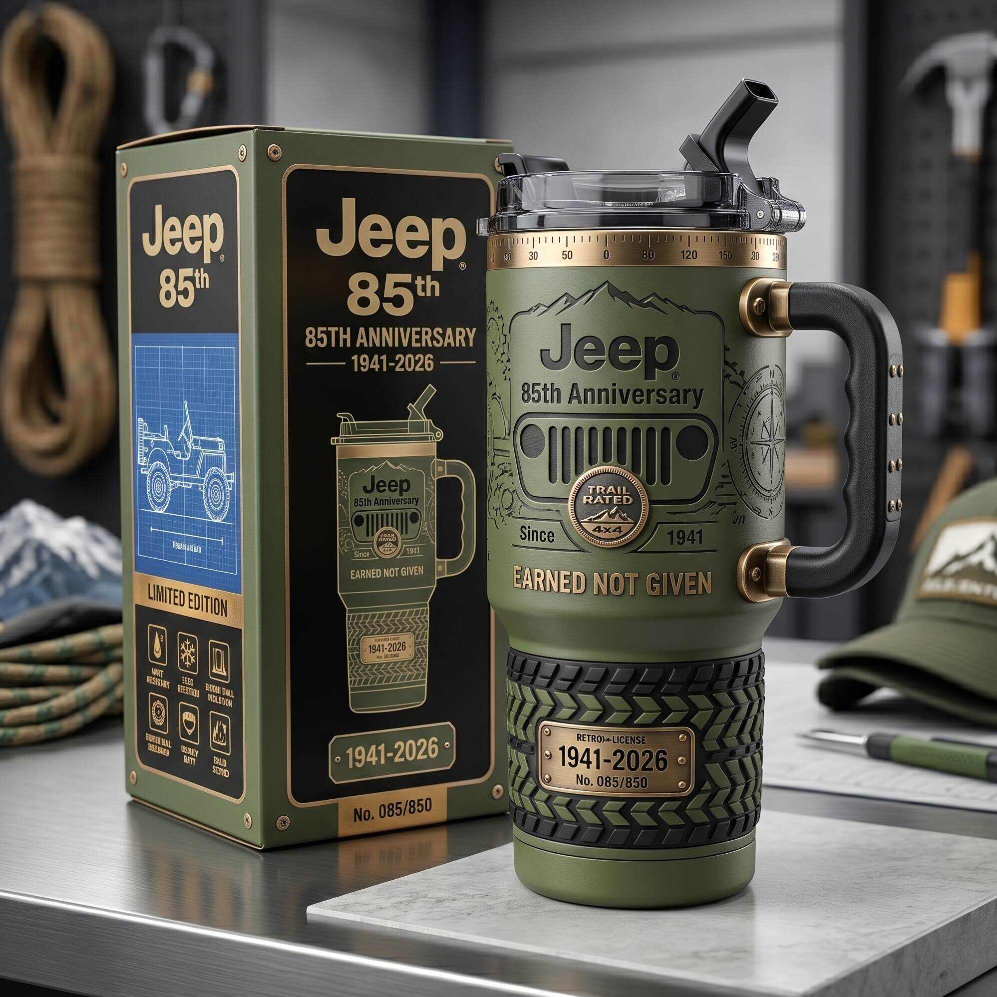 Jeep 85th Anniversary 1941–2026 Limited Edition Tumbler | Insulated Travel Mug