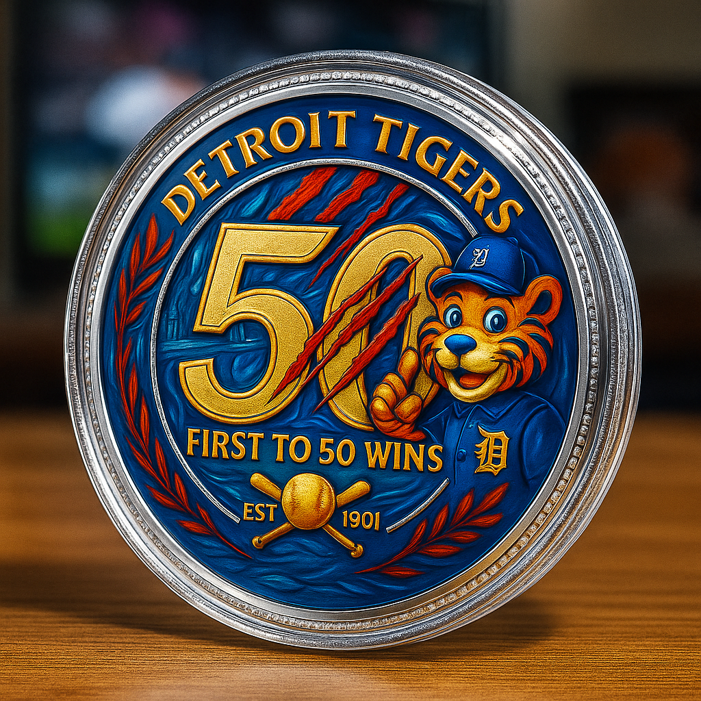 Detroit Tigers First to 50 Wins Coin