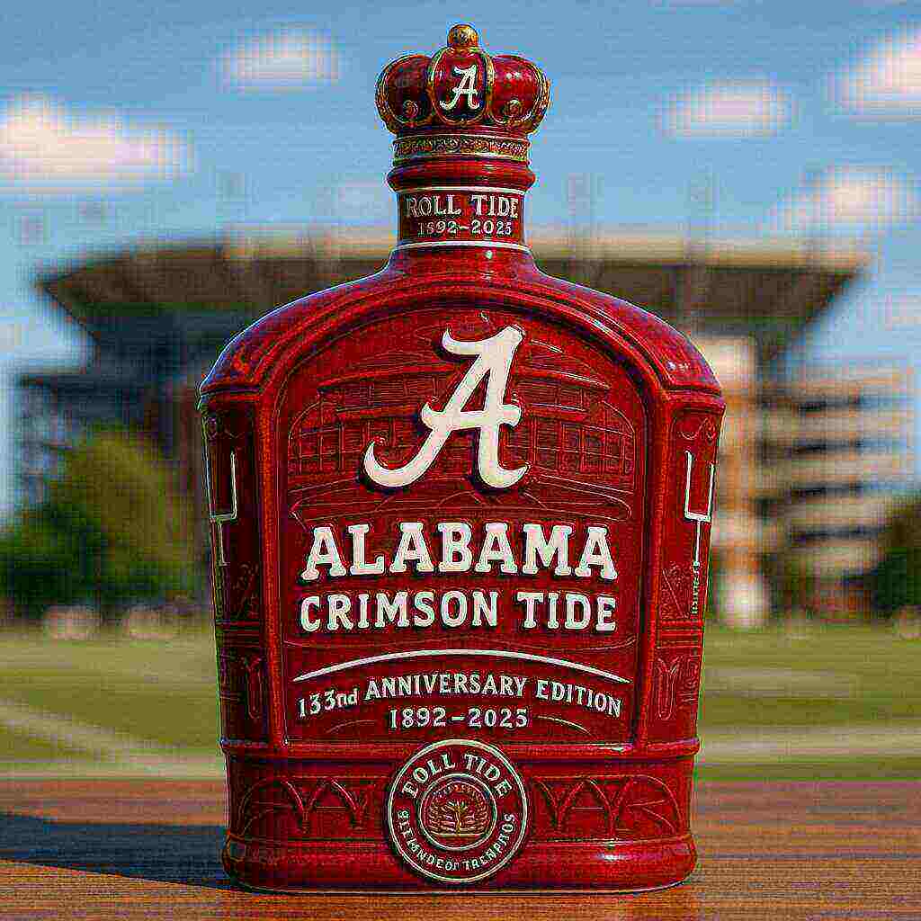 Alabama Crimson Tide 133rd Anniversary Whiskey Bottle
