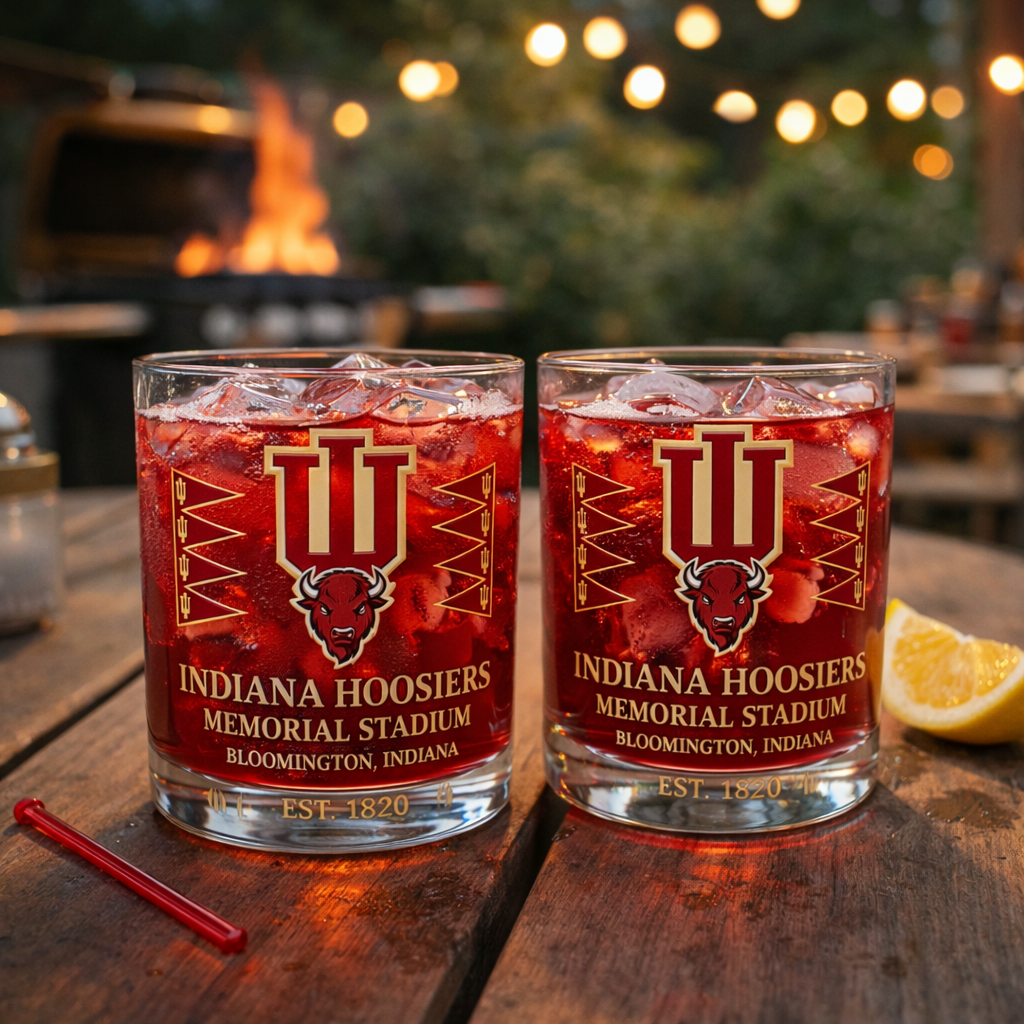 Indiana Hoosiers Memorial Stadium Rocks Glass