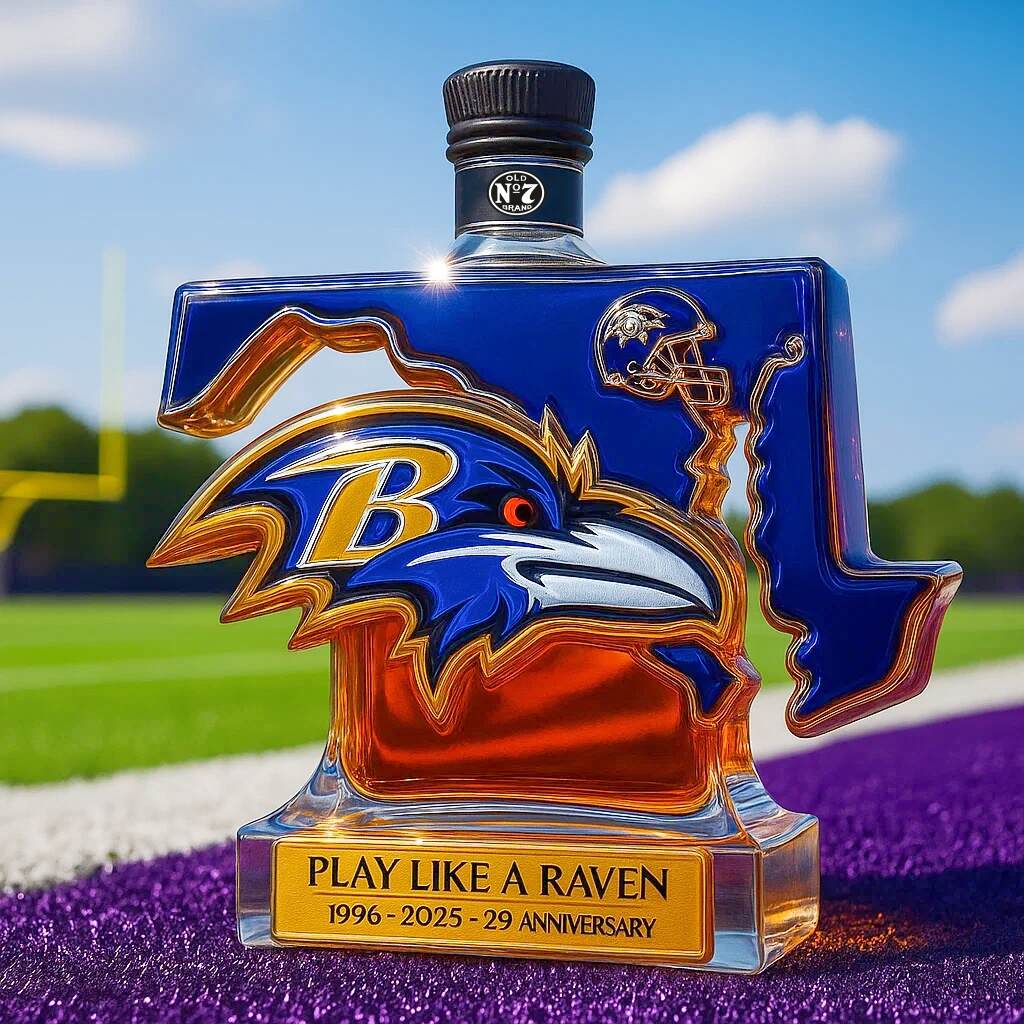 The home state of the Baltimore Ravens Whisky Bottle