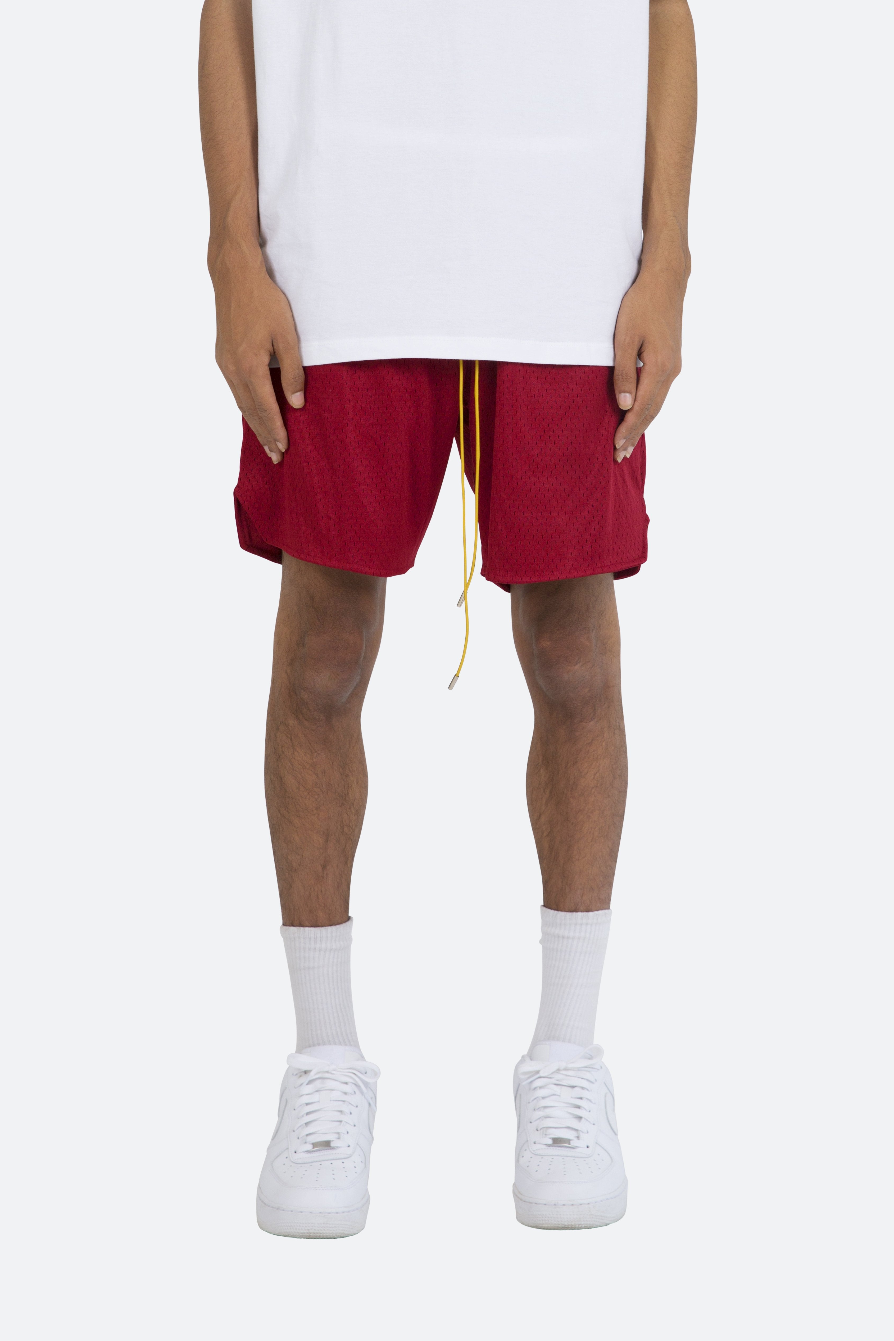 Basic Mesh Shorts - Red