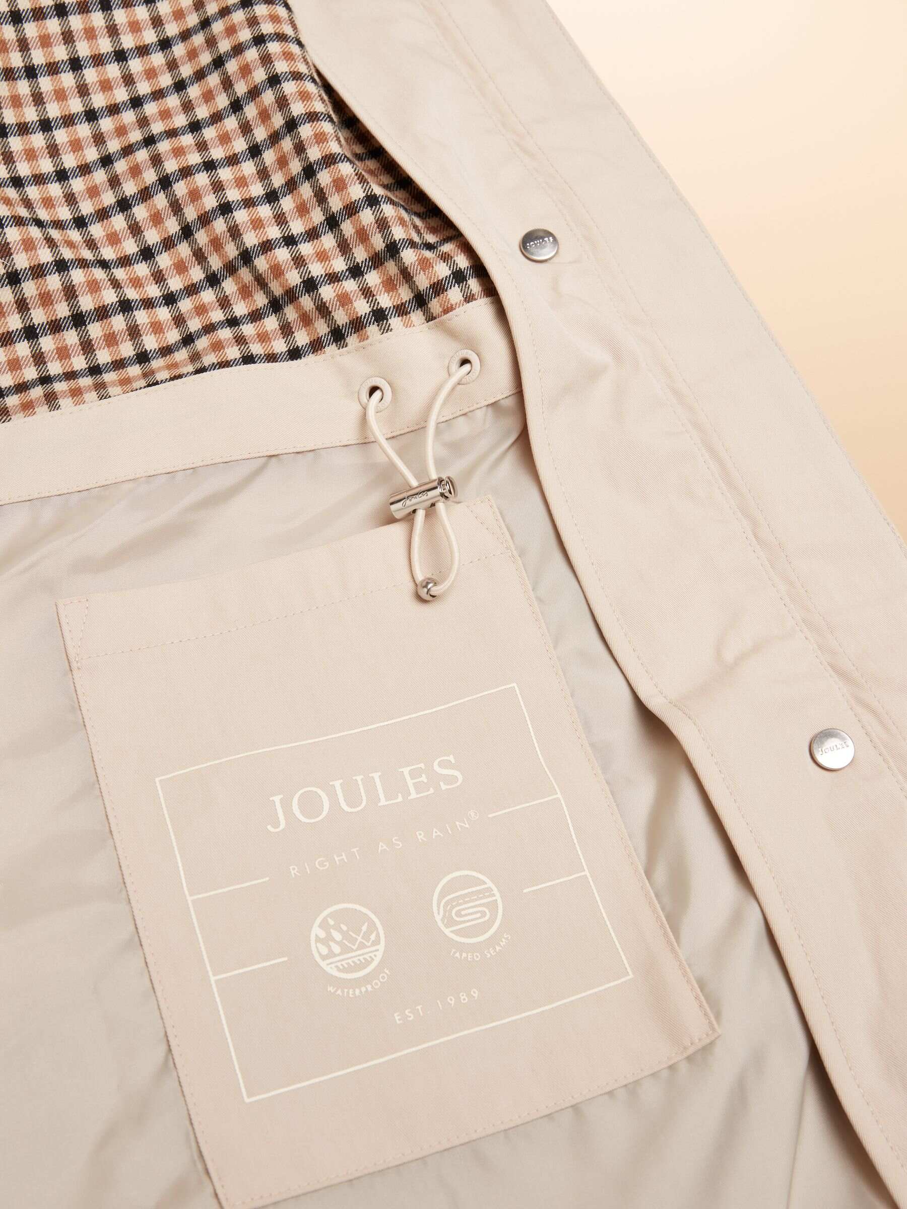 Portwell Beige Waterproof Raincoat With Hood