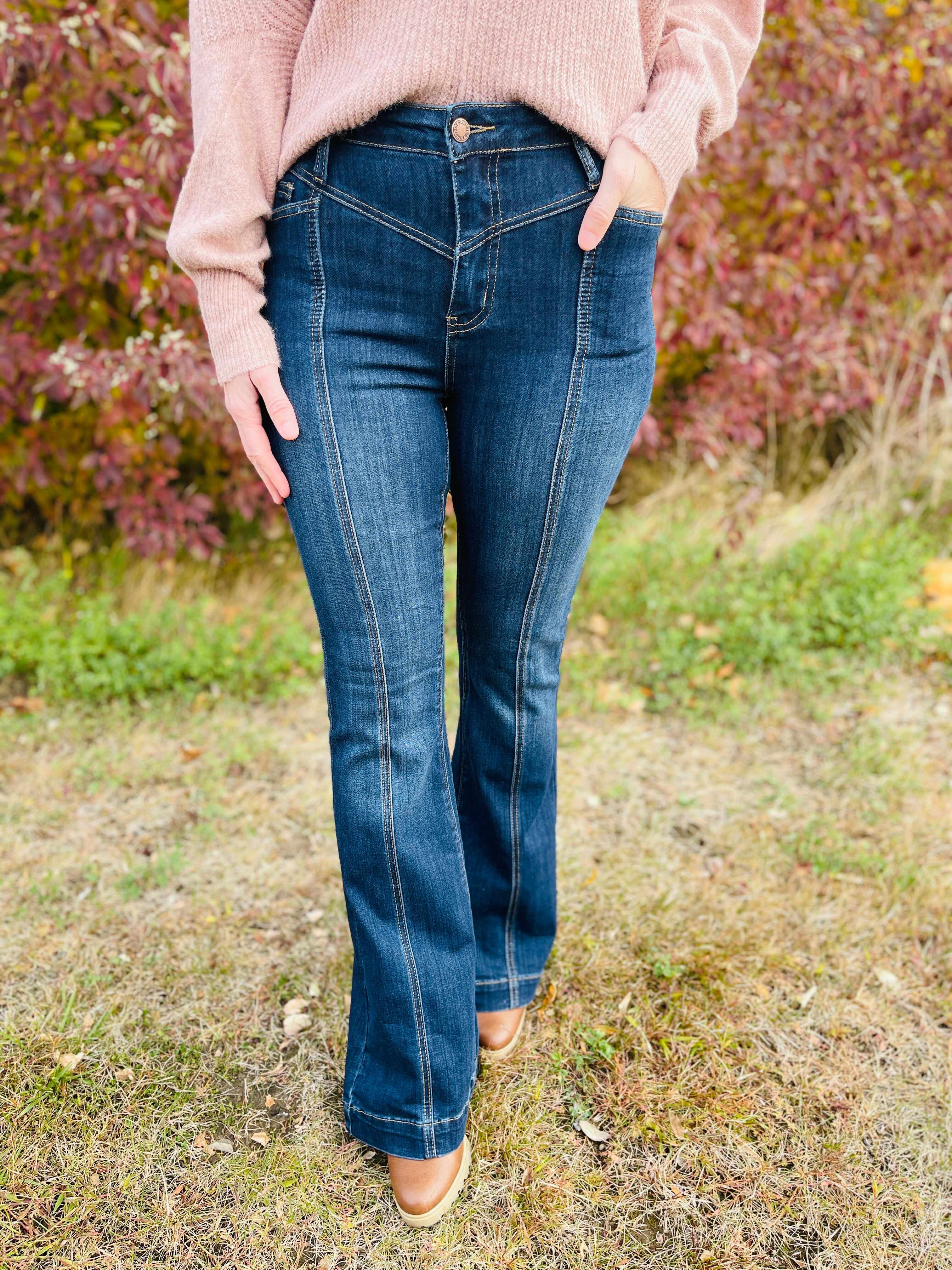 Plus/Reg The Fabulous Front Yoke Flare Jeans