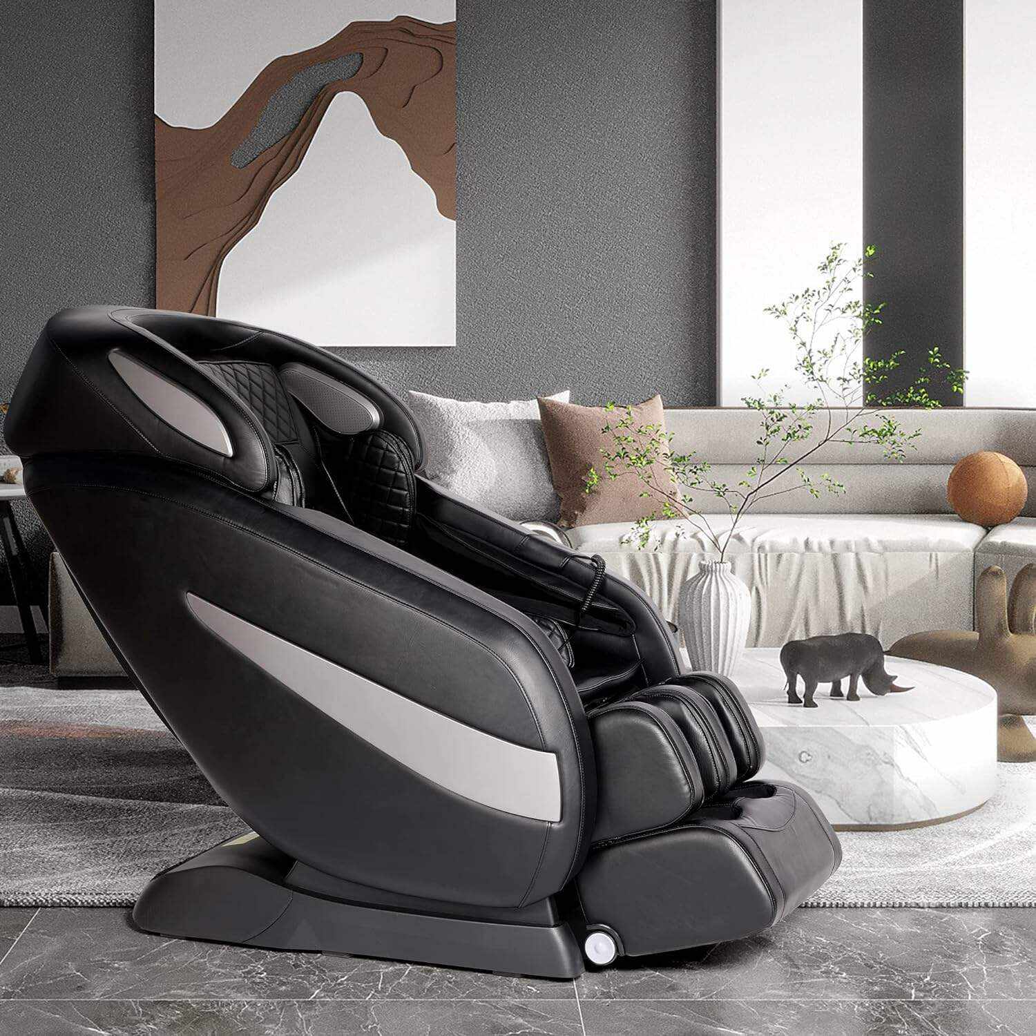 OWAYS Massage Chair,Zero Gravity SL Track Massage Chairs, Full Body Shiatsu Massage Chair Recliner with Space Saving, Auto Body Detection, Thai Stretching, Bluetooth Speaker, Heat, Foot Roller