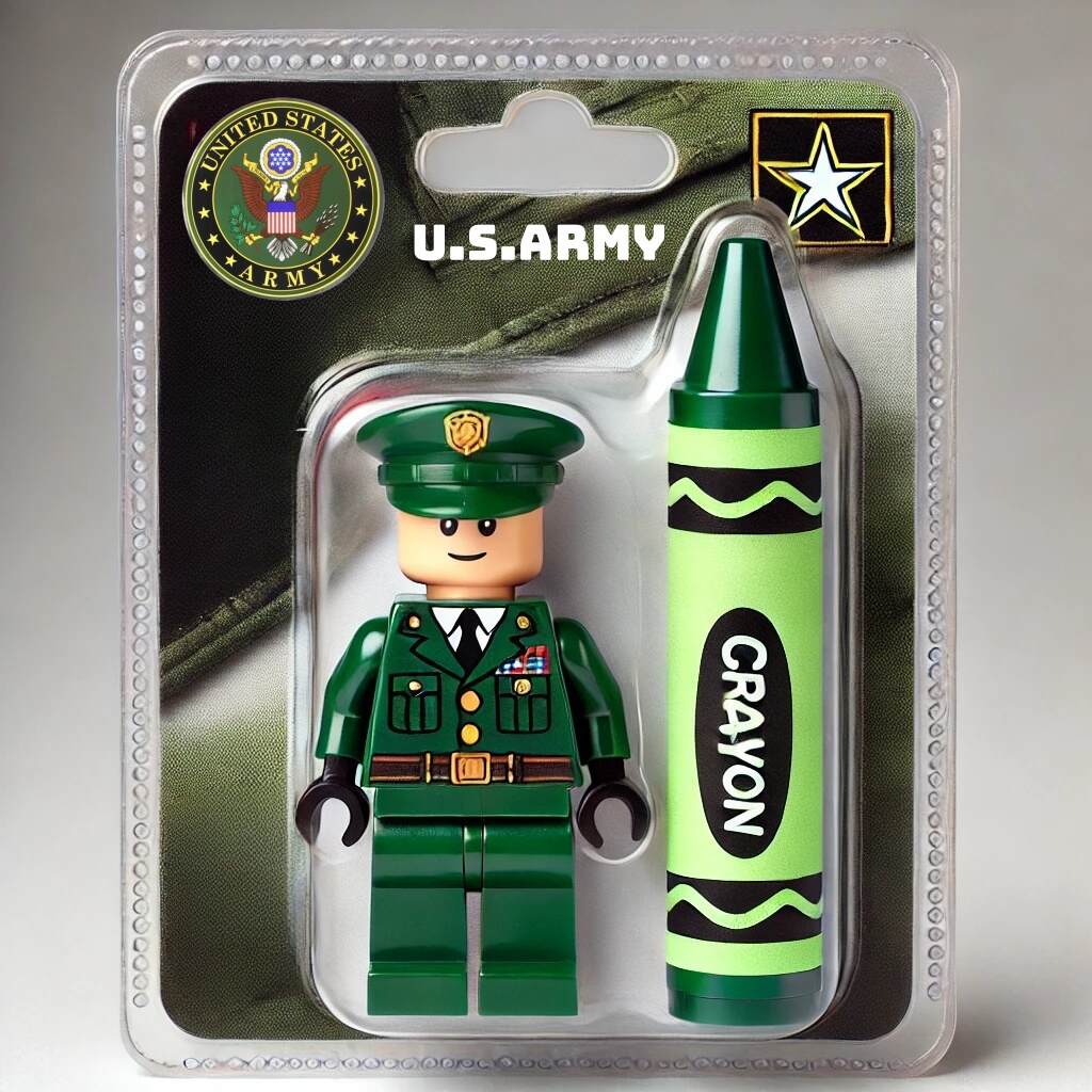 U.S. Marine Minifigure with Crayon