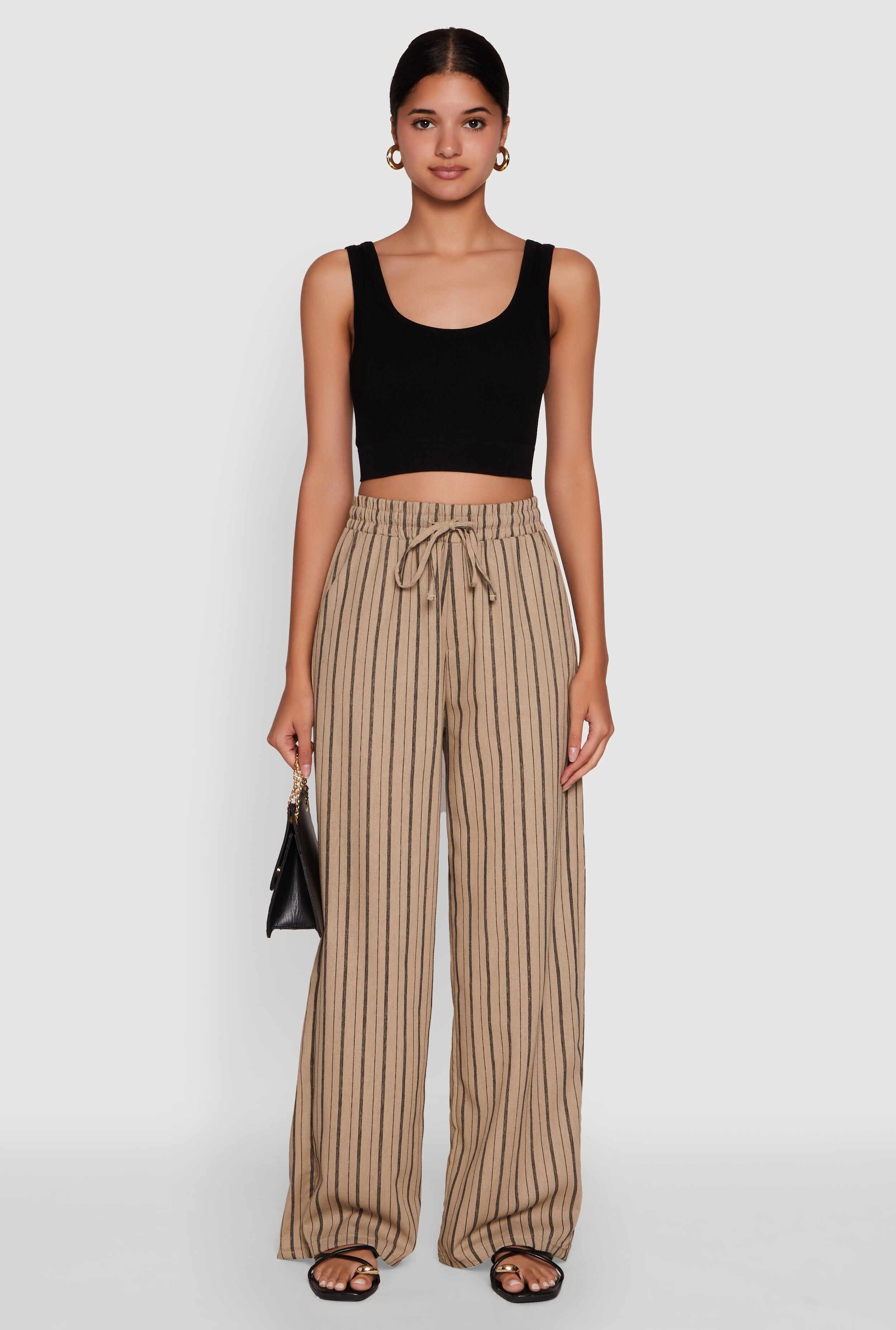 Striped High Waisted Palazzo Pants