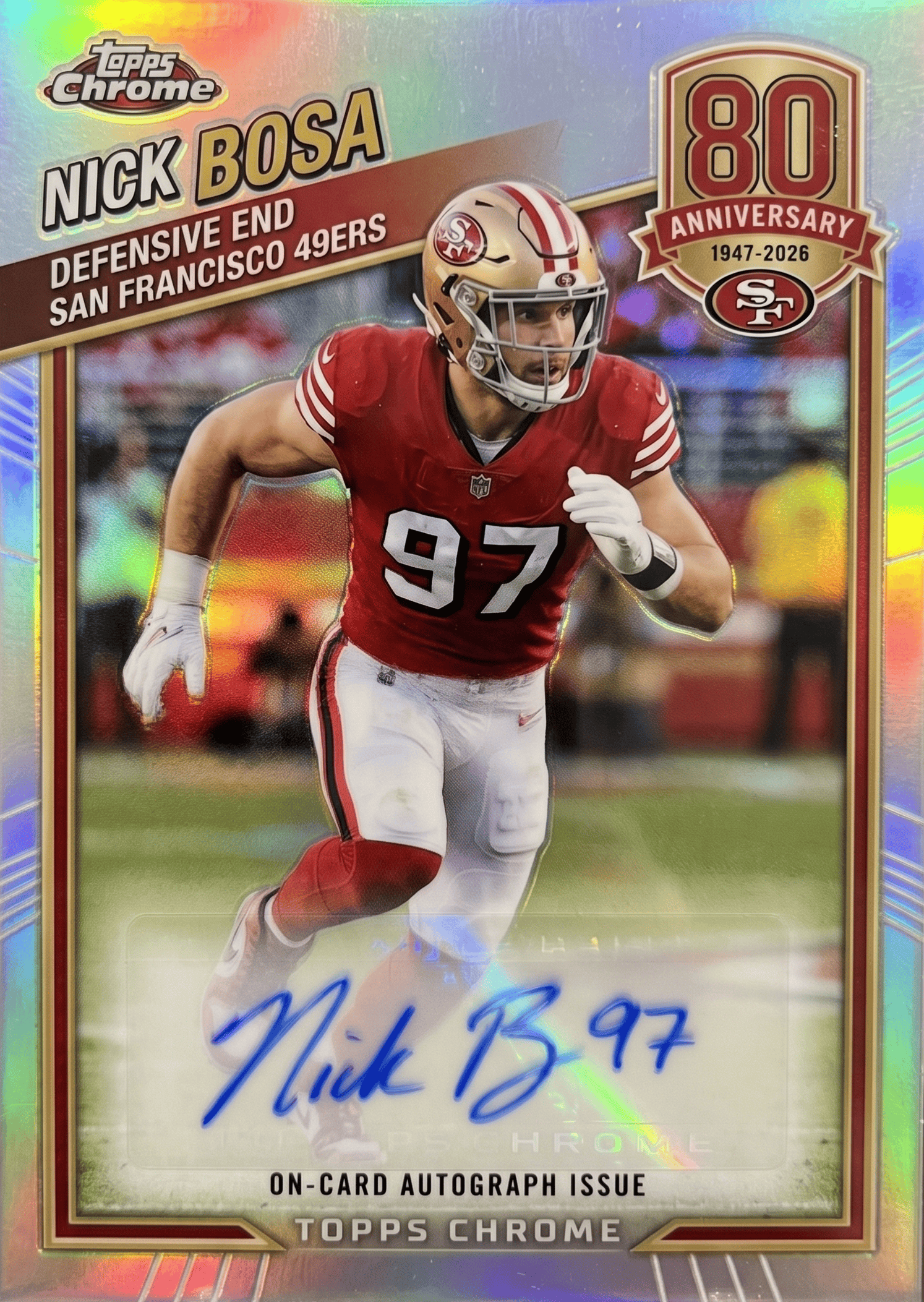 2026 San Francisco 49ers 80th Anniversary Trading Cards Hobby Box