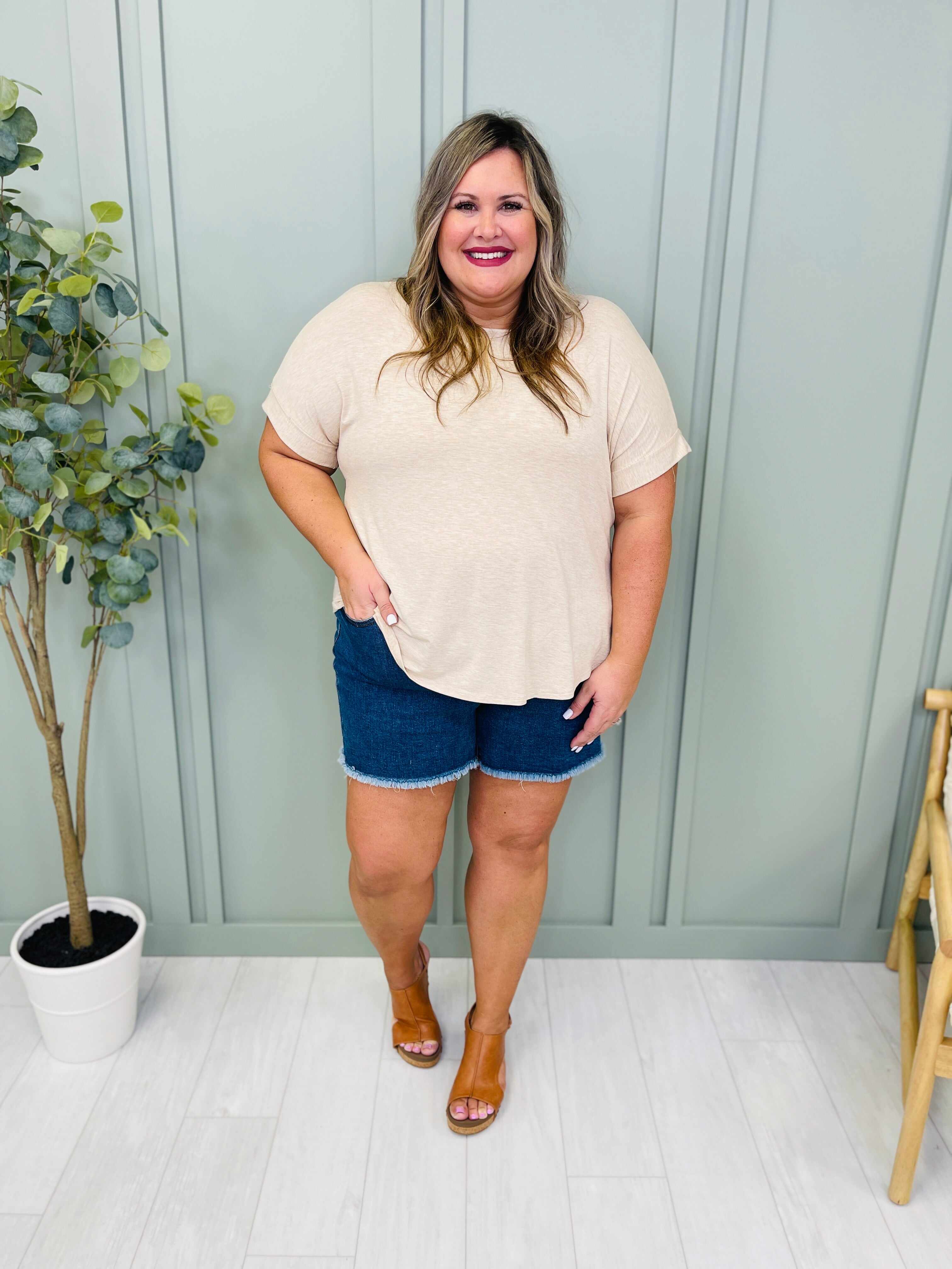 REG/CURVY Soak Up The Sun Cut Off Shorts